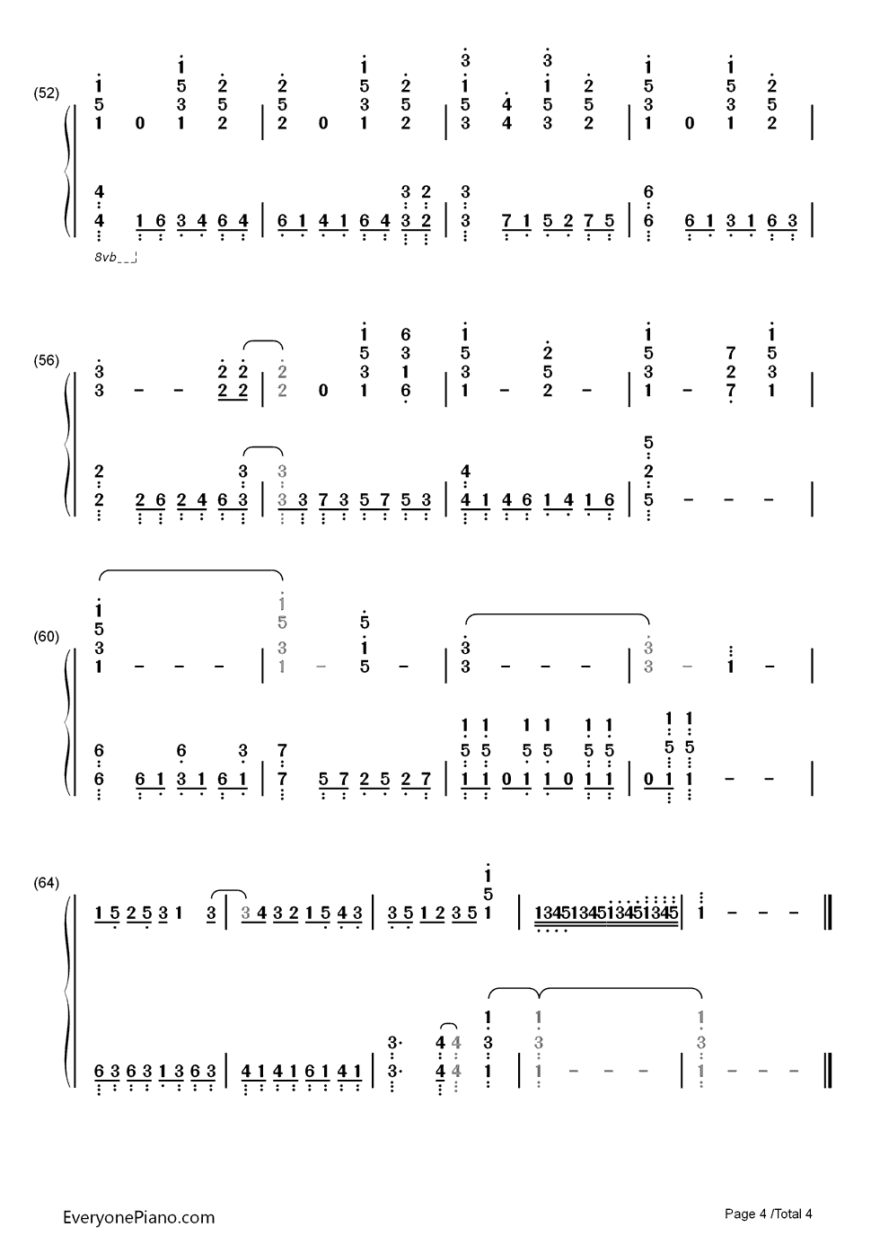 パルス钢琴简谱_数字双手_Team_AA（佐仓绫音&钉宫理惠）