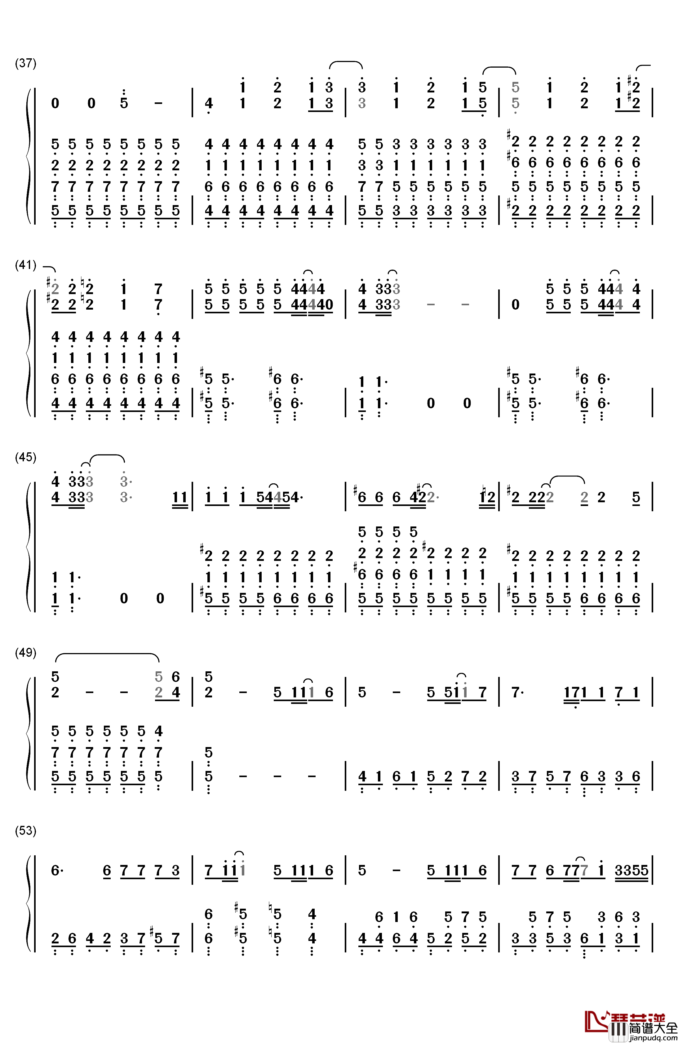 Star_Time钢琴简谱_数字双手_Hey_Say_JUMP