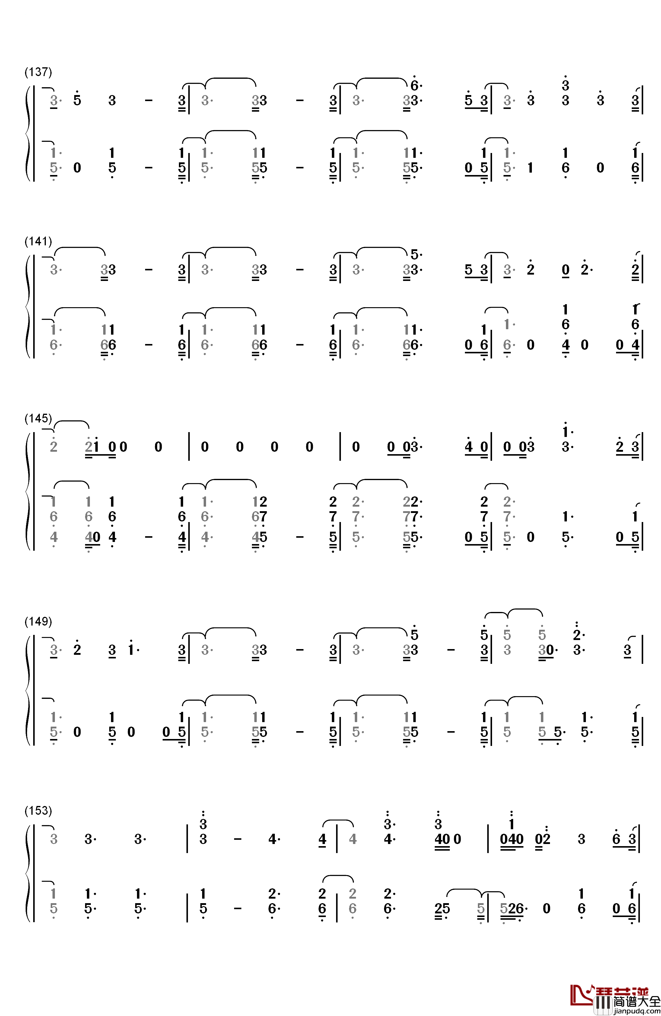 Selfish钢琴简谱_数字双手_Future_ft_Rihanna