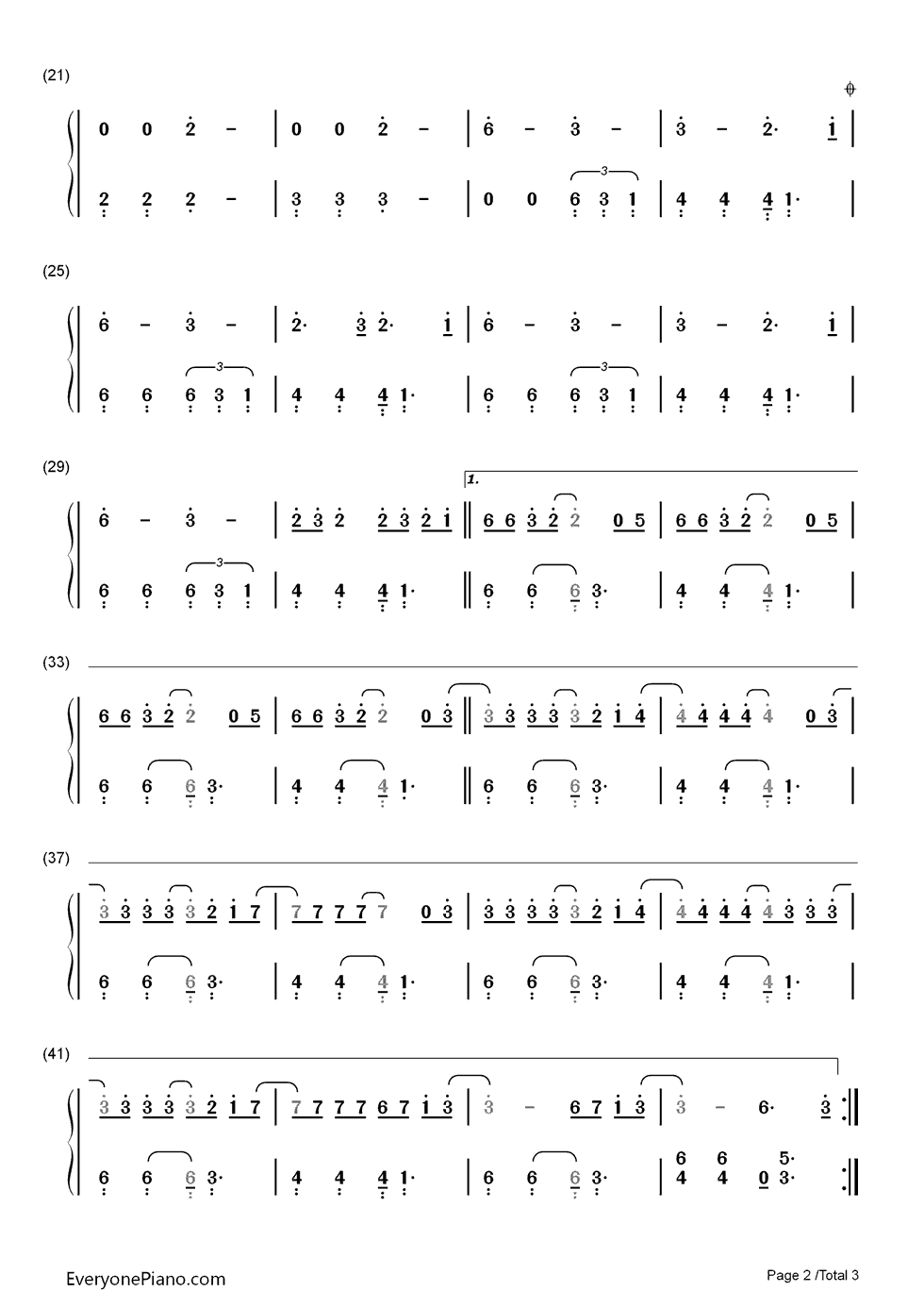 Gold钢琴简谱_数字双手_Imagine_Dragons