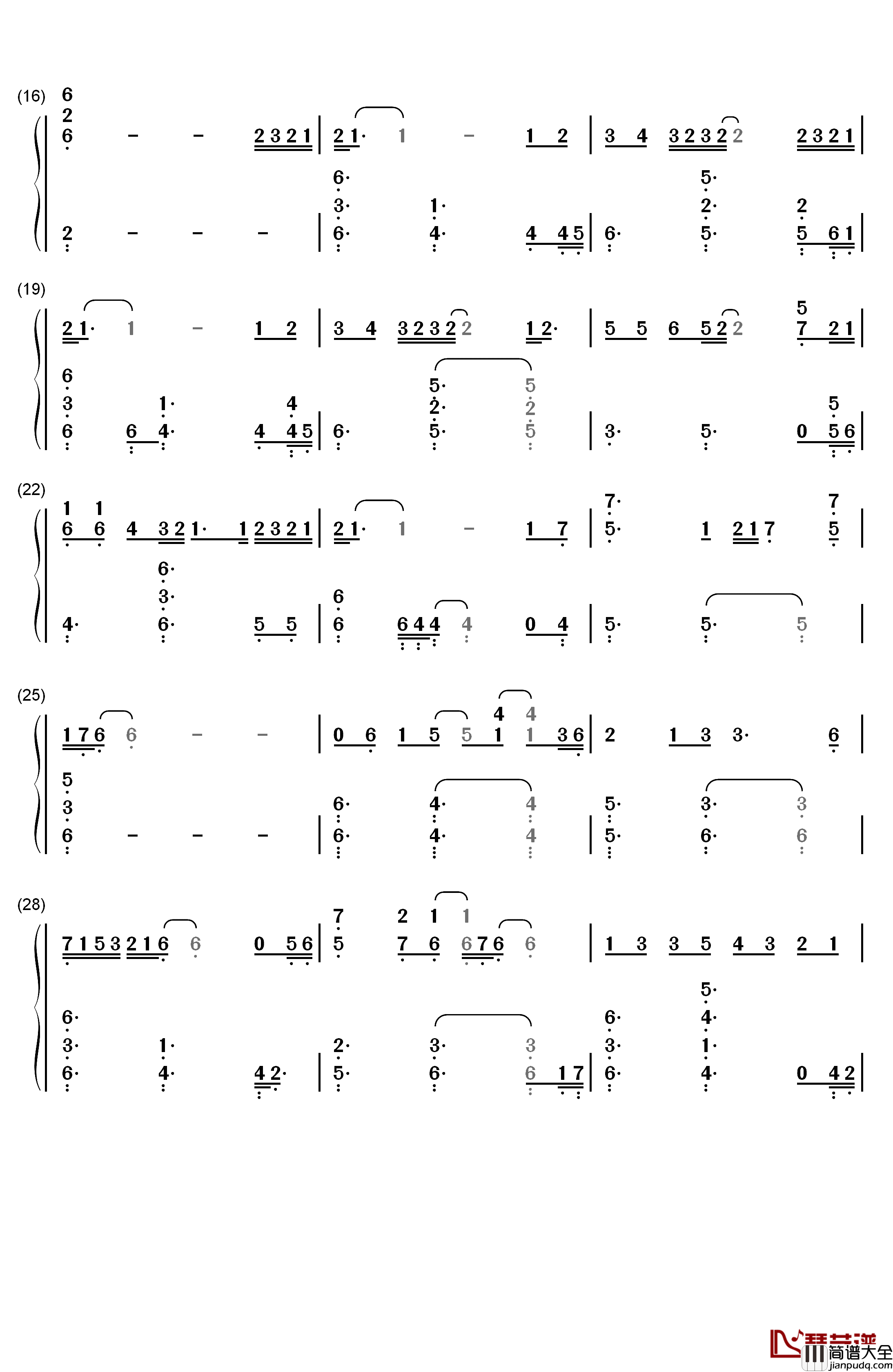 Listen_To_Your_Heart(倾听你的心声)钢琴简谱_数字双手_Roxette