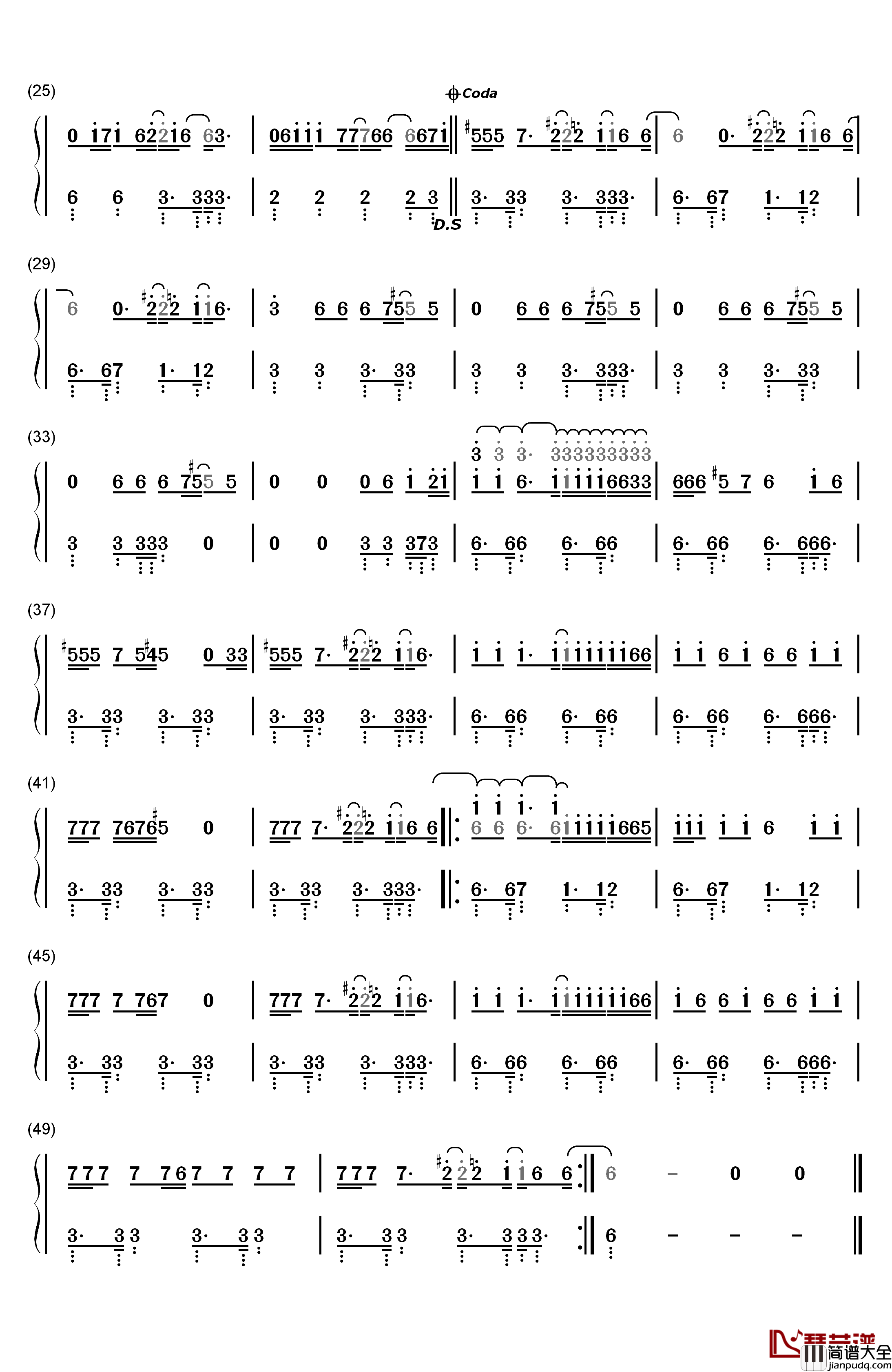 Wake_Up_Call钢琴简谱_数字双手_Maroon_5