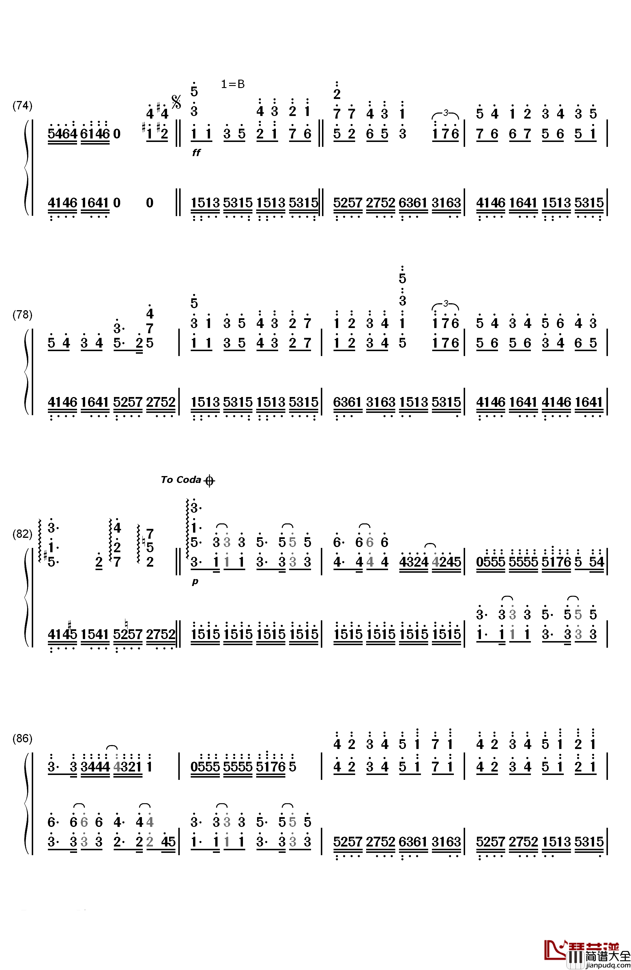 罪の名前钢琴简谱_数字双手_初音未来_Ryo