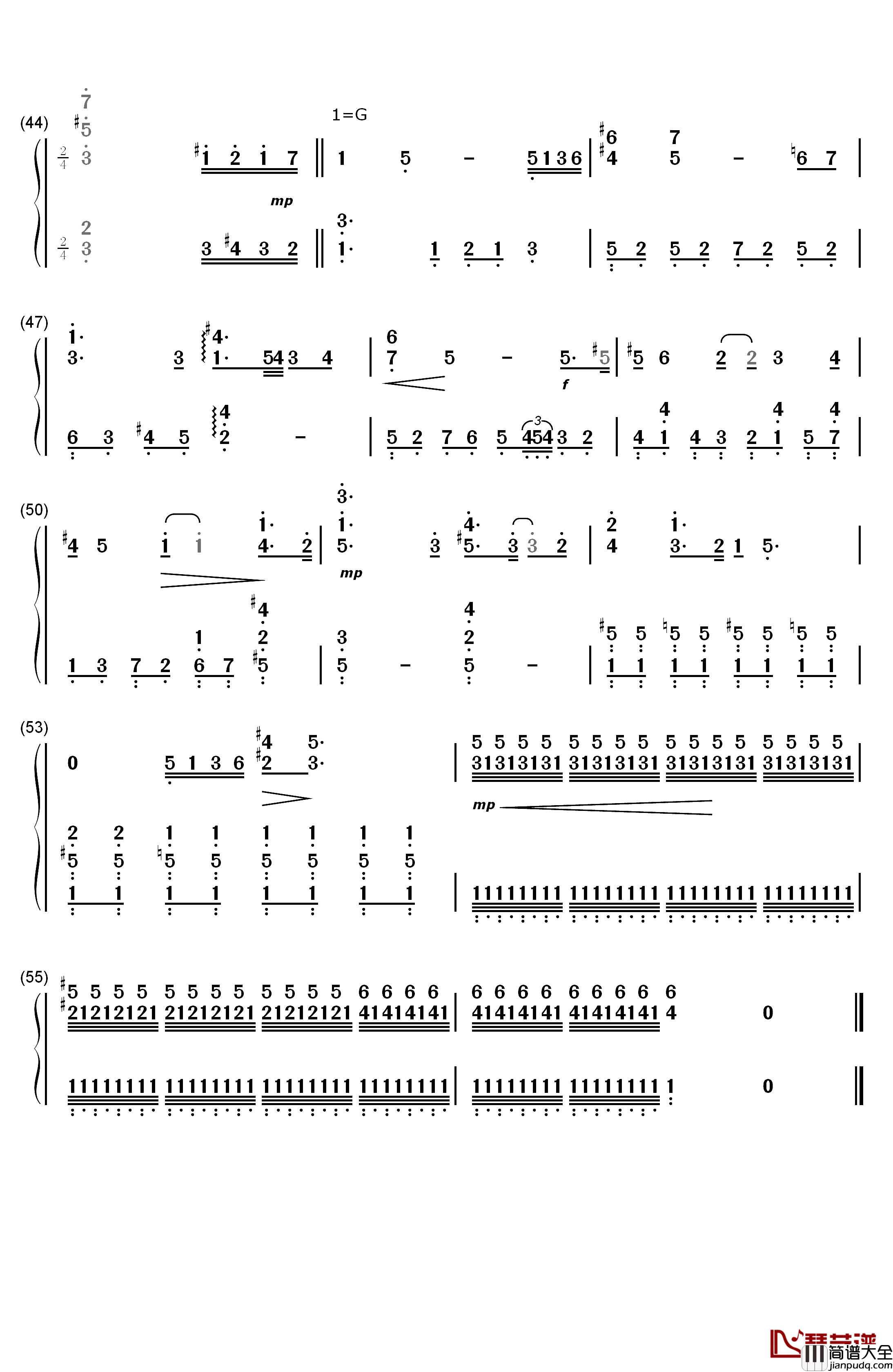 旅路(梦中飞行)钢琴简谱_数字双手_久石让_宫崎骏