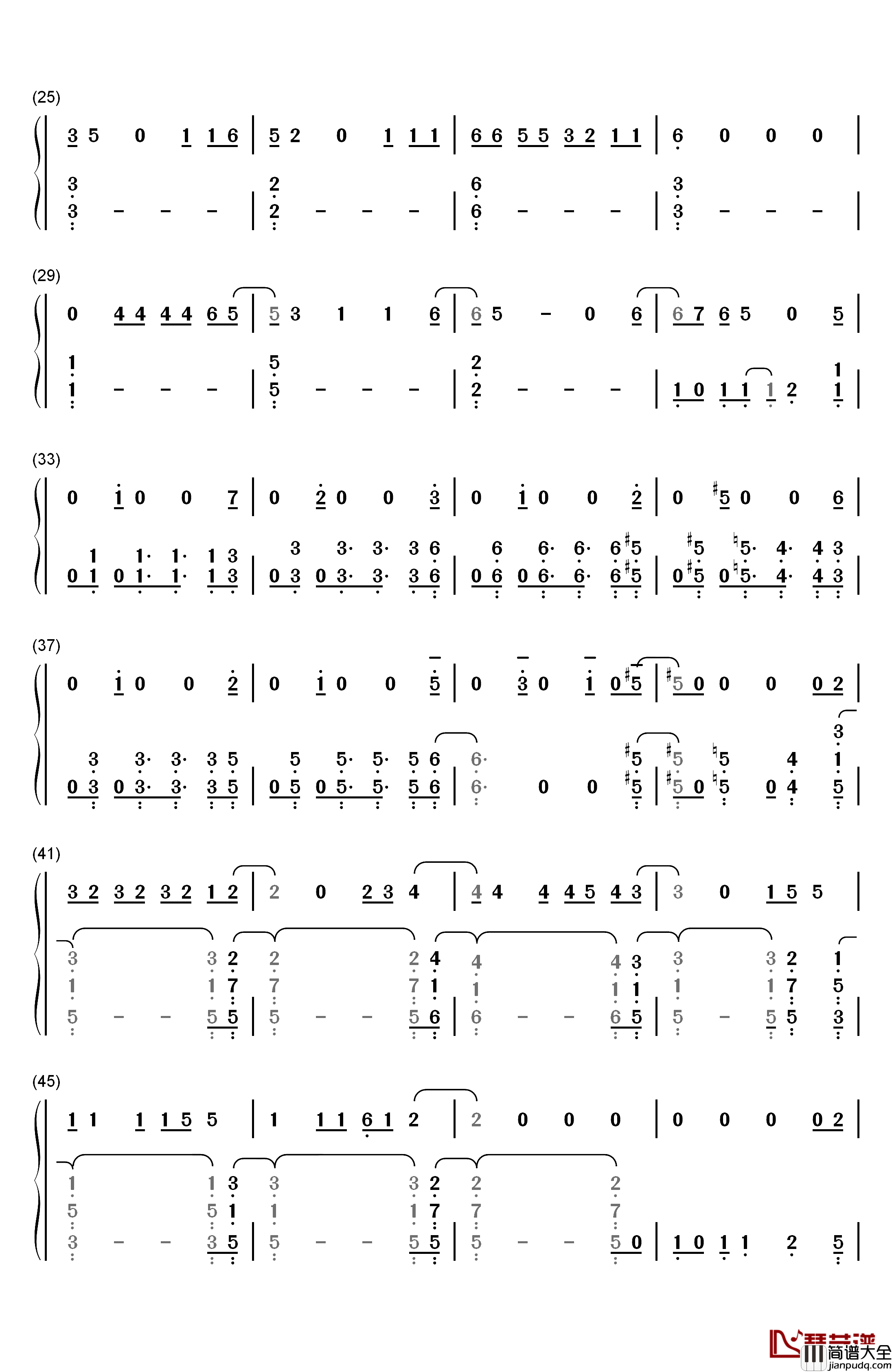 Let's_Not_Fall_in_Love钢琴简谱_数字双手_Big_Bang