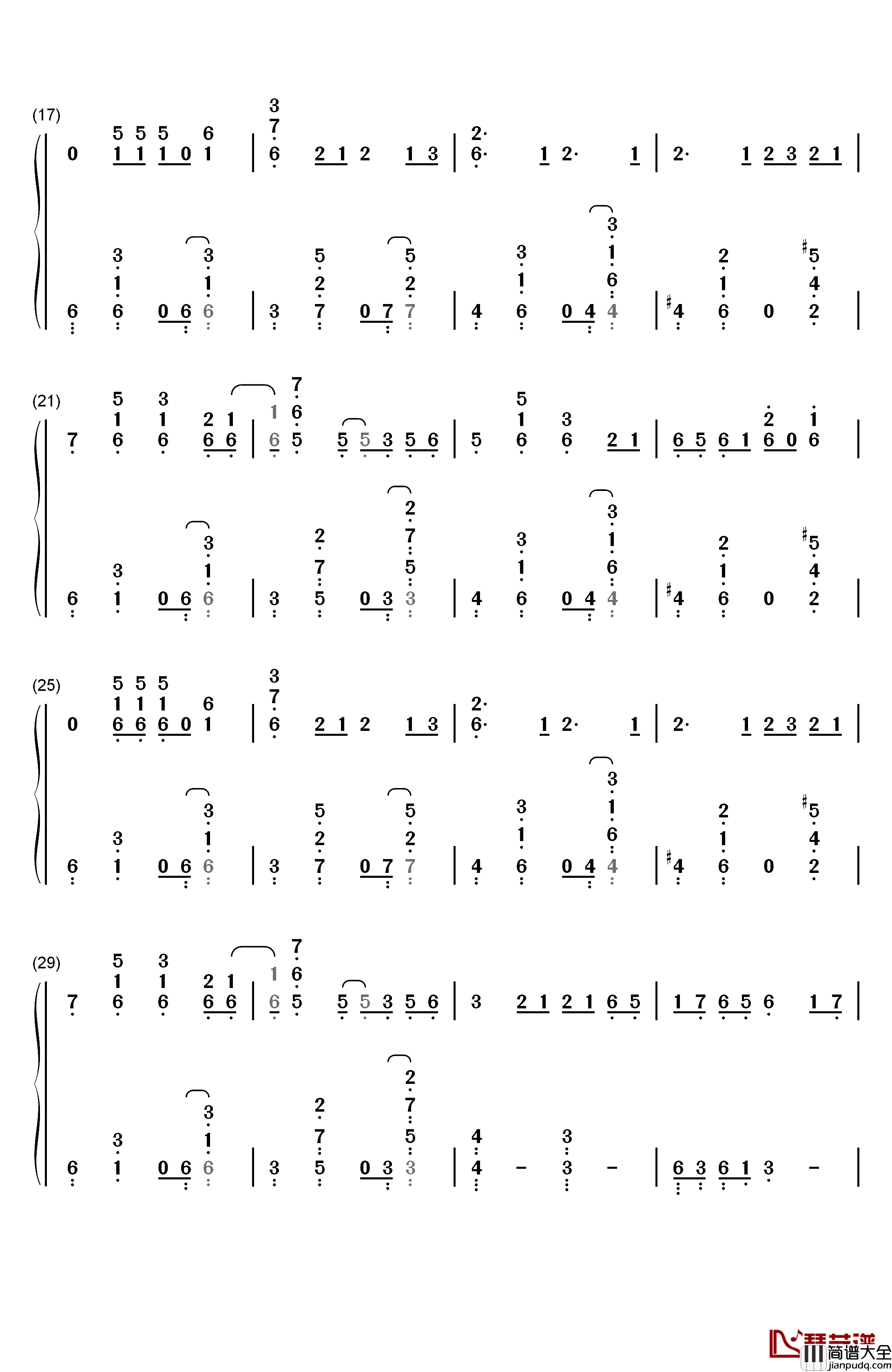 カゲロウデイズ钢琴简谱_数字双手_初音ミク