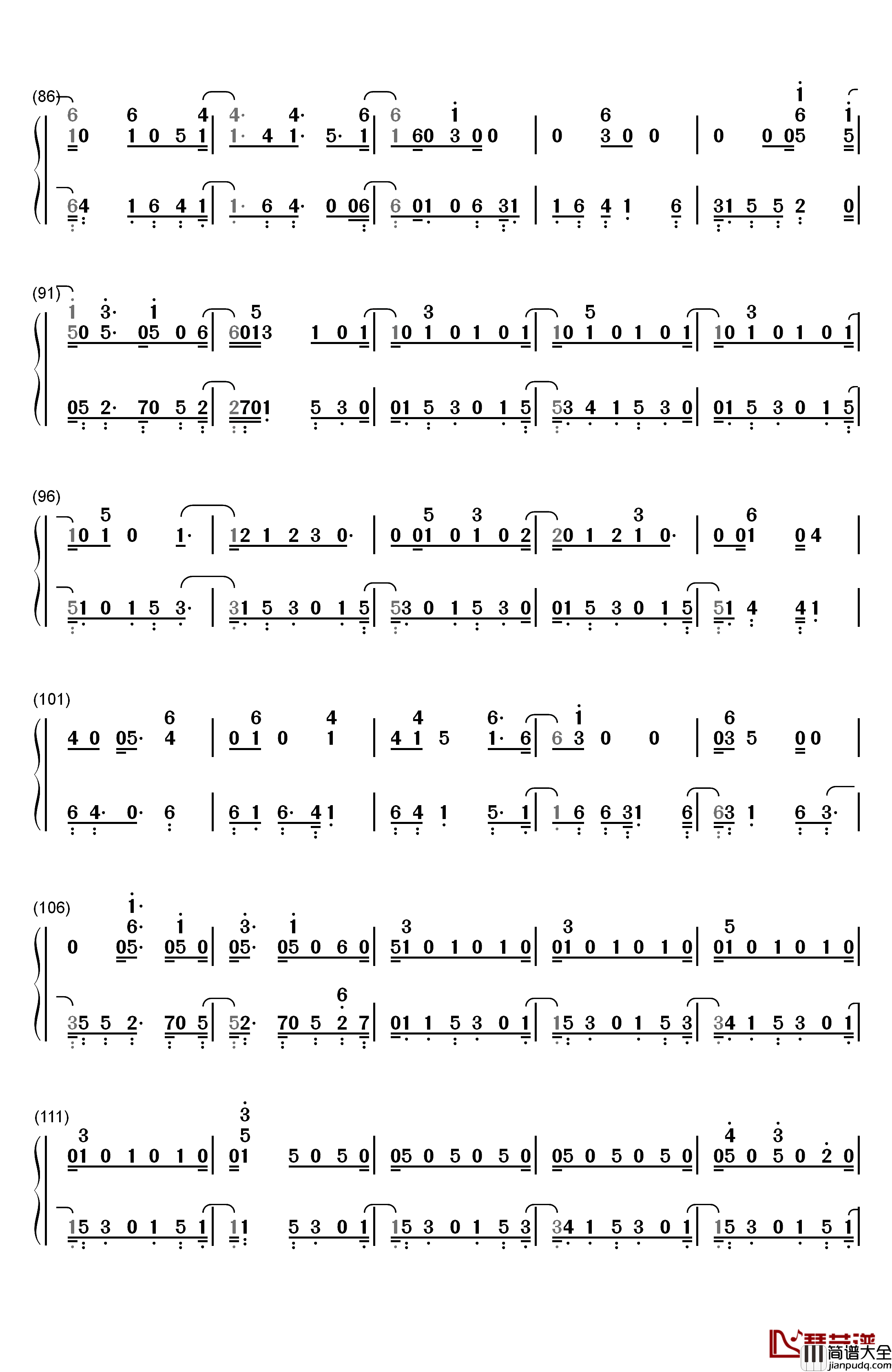 Next_to_Me钢琴简谱_数字双手_Imagine_Dragons