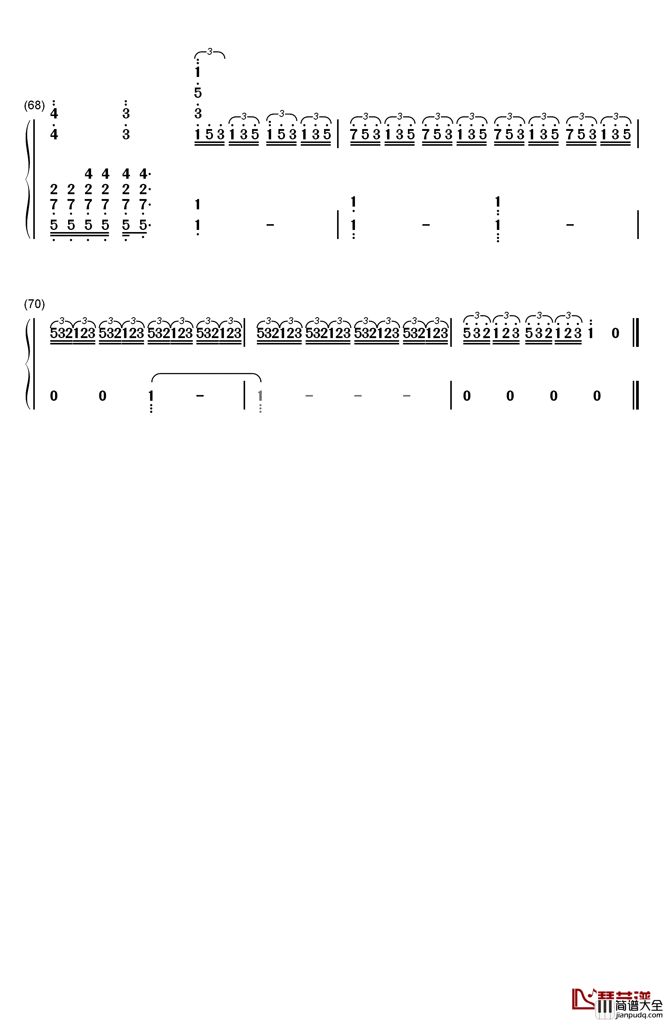 それは仆たちの奇迹钢琴简谱_数字双手_μ's