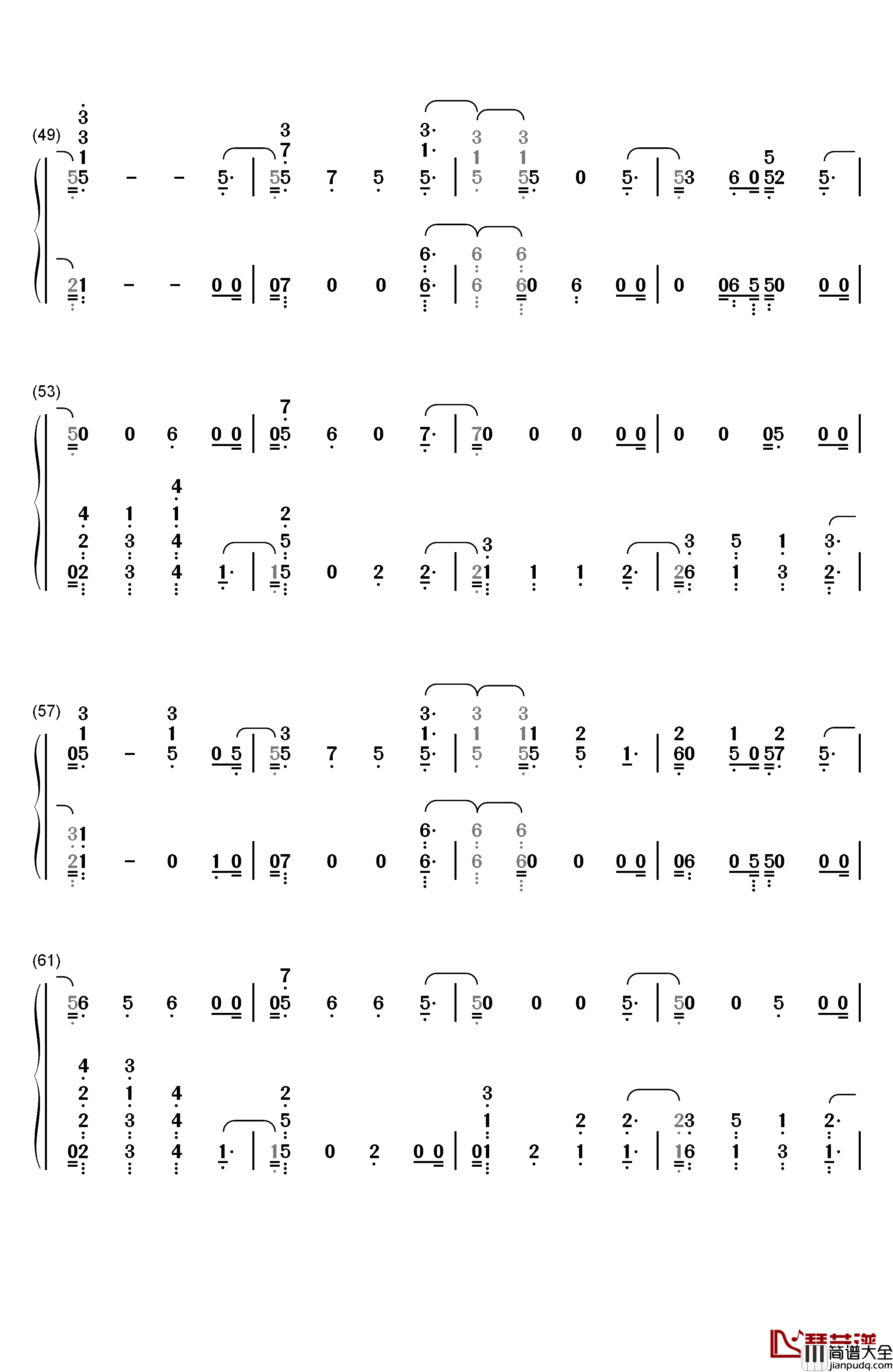 Morning_Light钢琴简谱_数字双手_Justin_Timberlake_Alicia_Keys