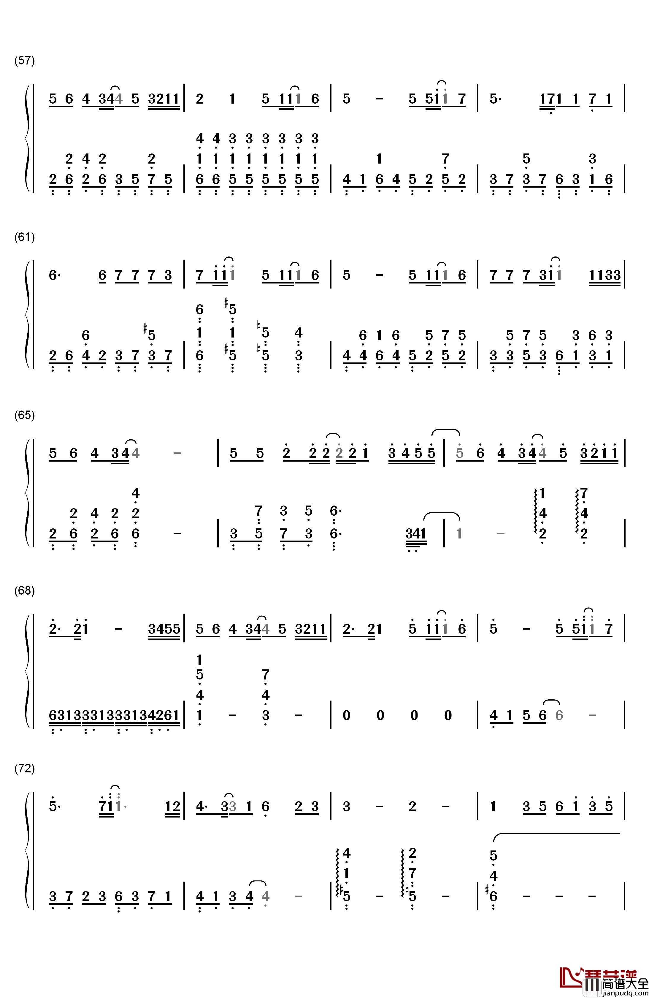 Star_Time钢琴简谱_数字双手_Hey_Say_JUMP