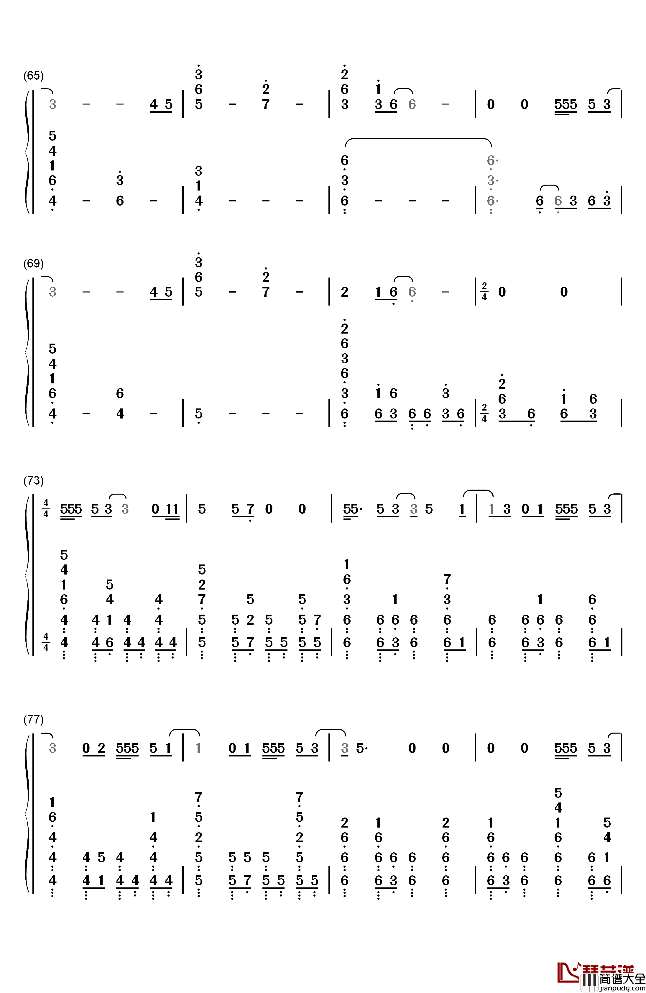 Running_Up_That_Hill钢琴简谱_数字双手_Kate_Bush