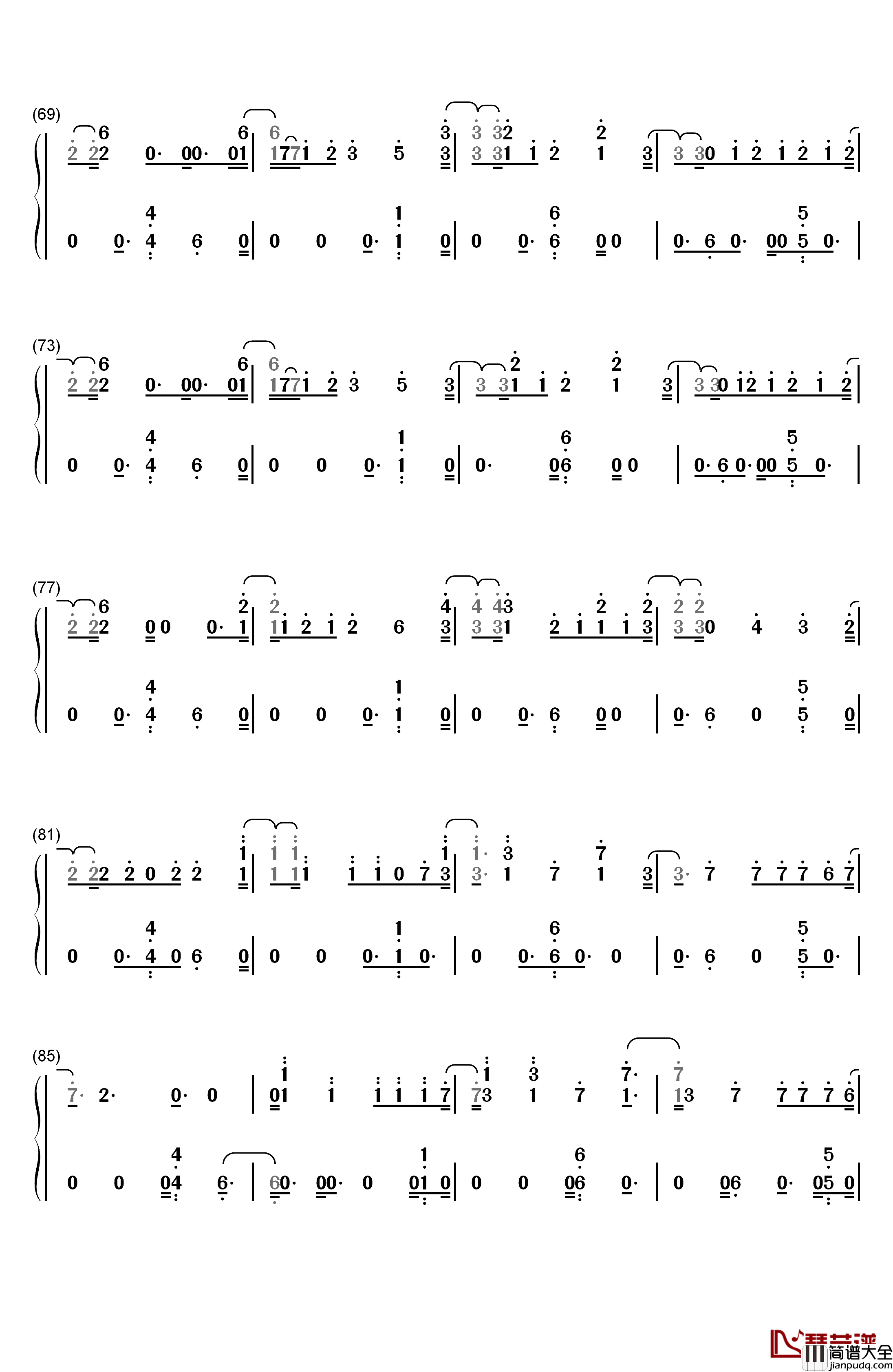 Why钢琴简谱_数字双手_Sabrina_Carpenter