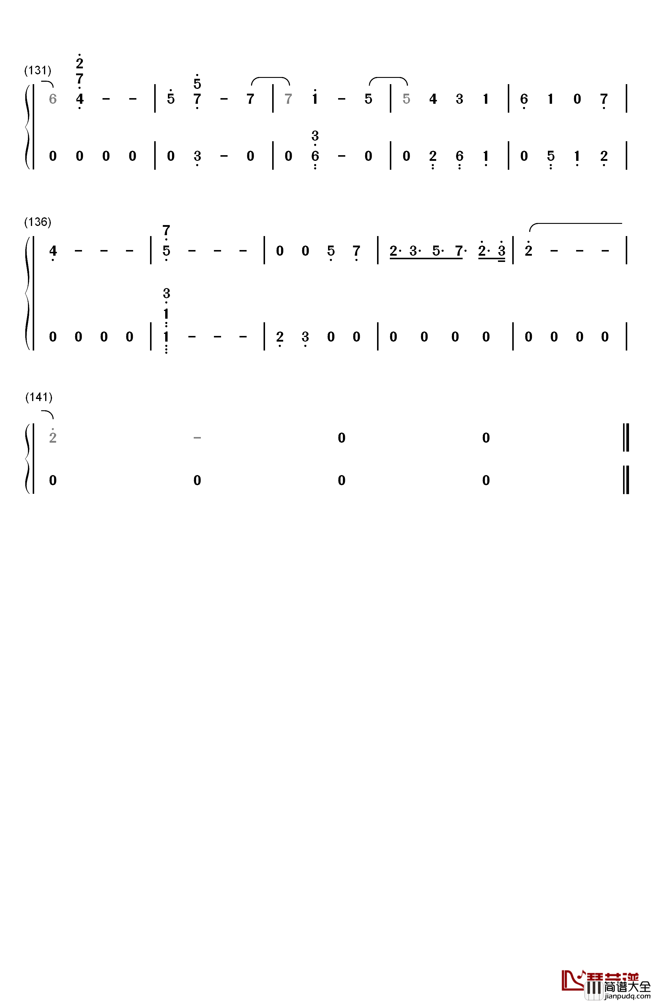 曾经守候钢琴简谱_数字双手_张碧晨