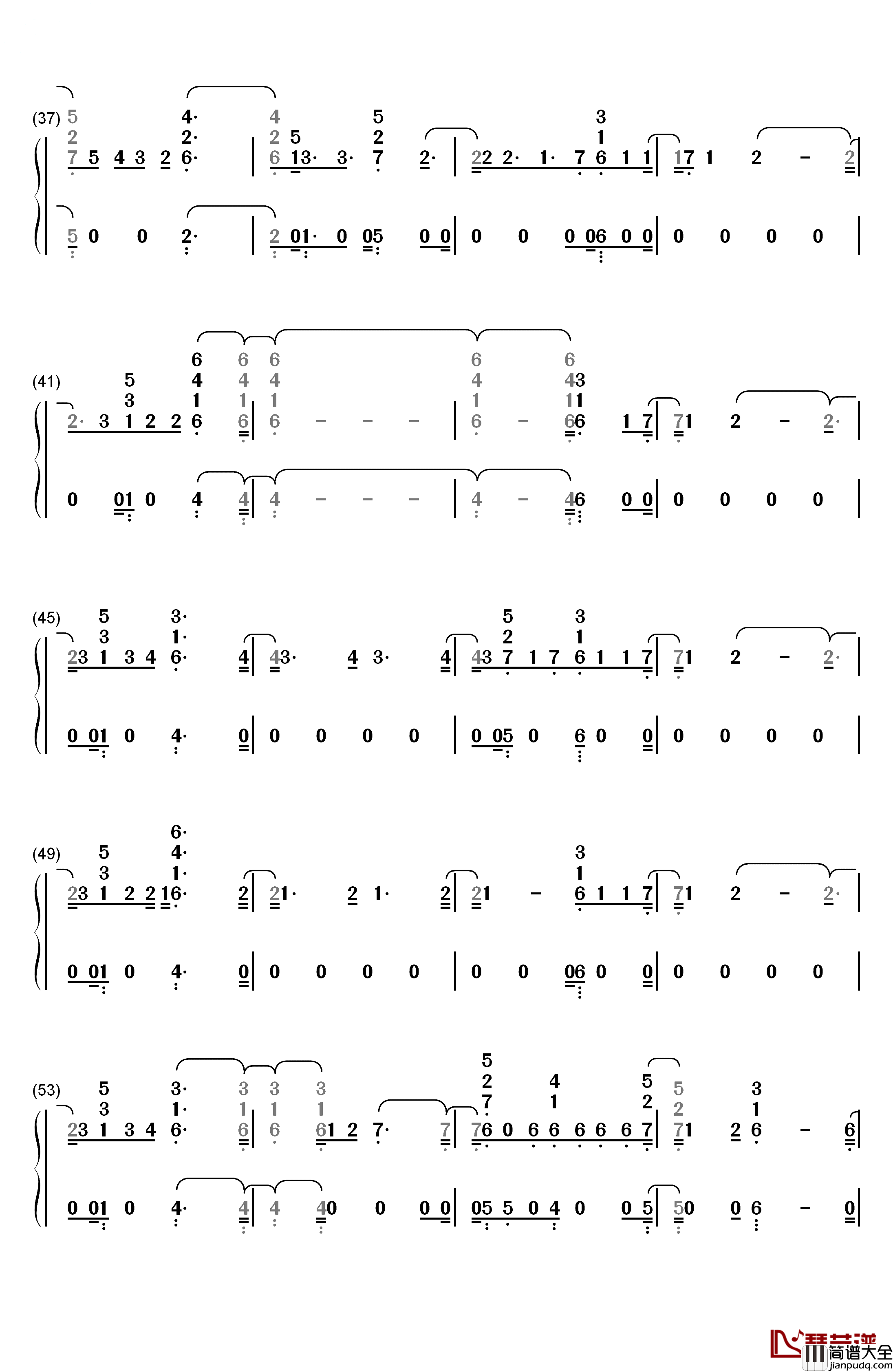 Disconnect钢琴简谱_数字双手_Clean_Bandit_ft_Marina