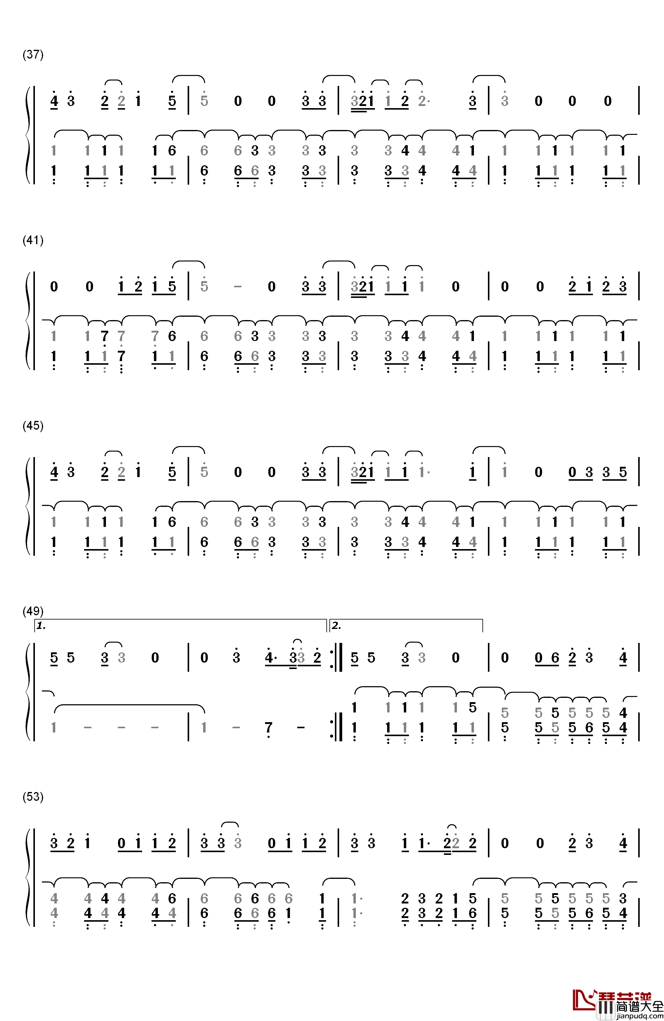 Small_Bump钢琴简谱_数字双手_Ed_Sheeran