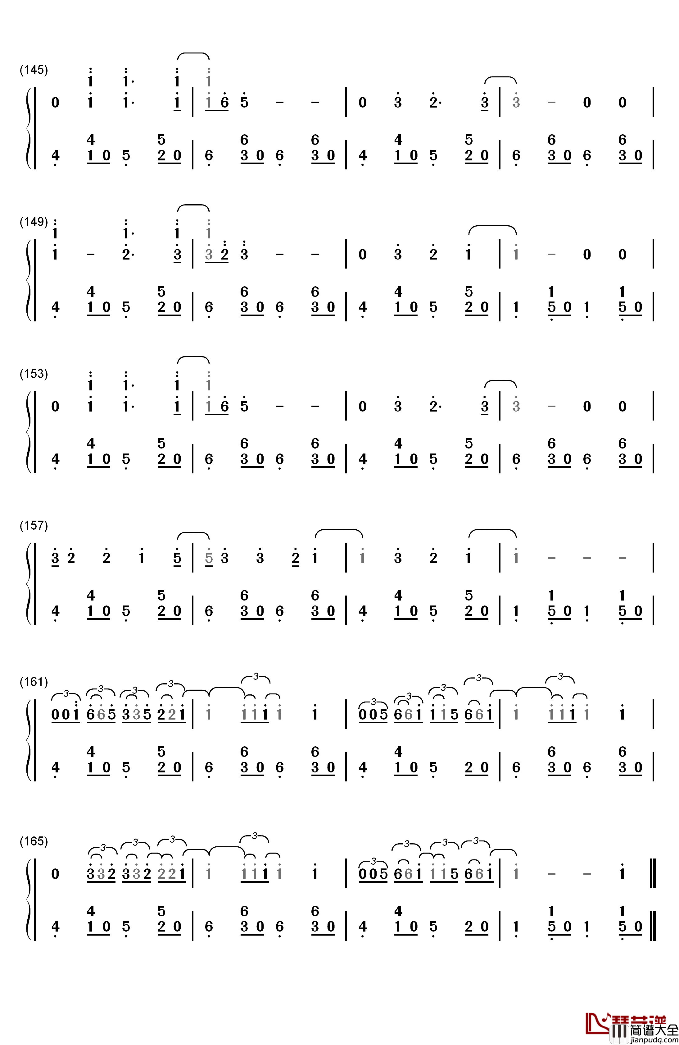 Write_On_Me钢琴简谱_数字双手_Fifth_Harmony