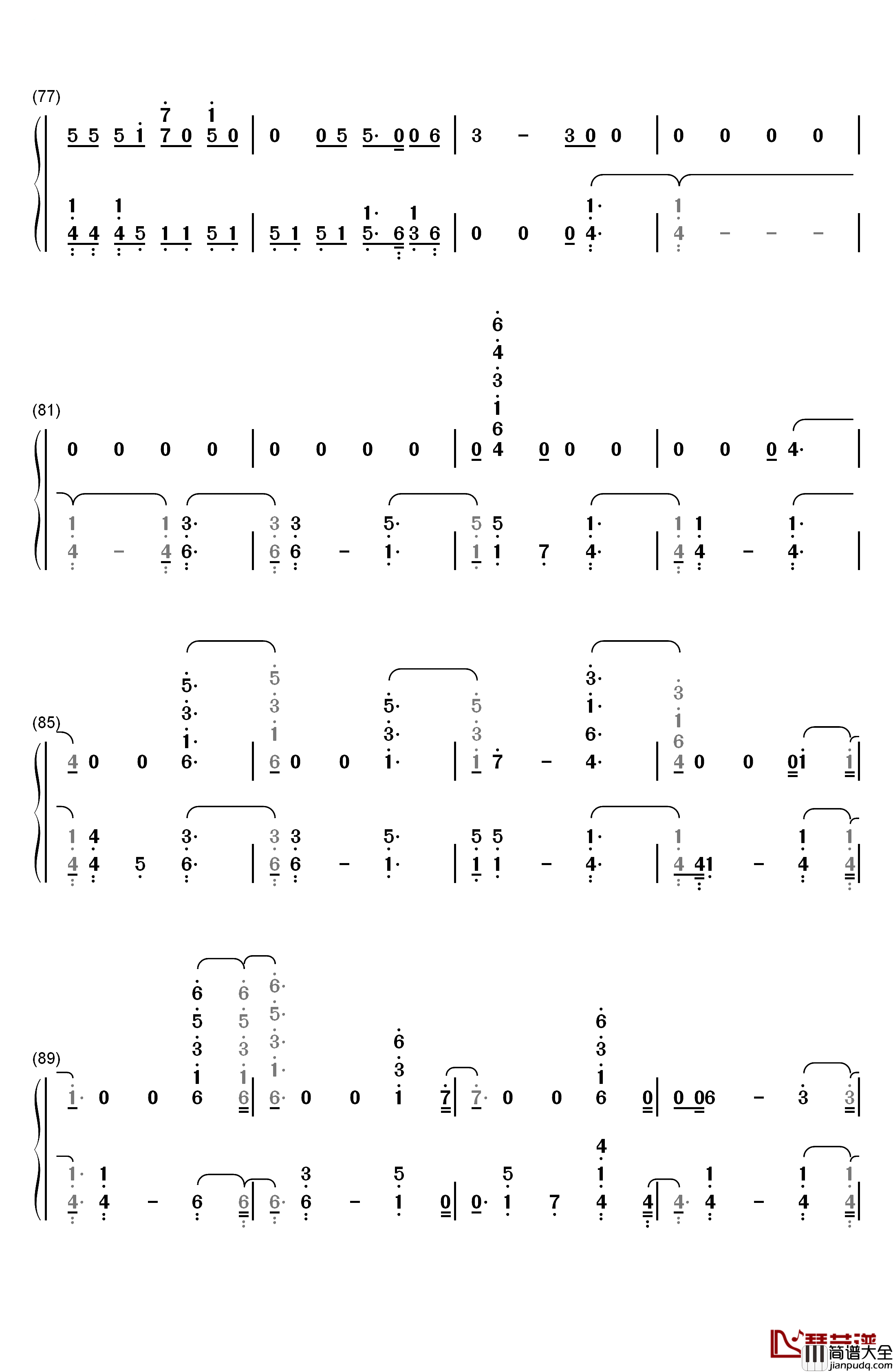 Welcome_to_My_Life钢琴简谱_数字双手_Chris_Brown