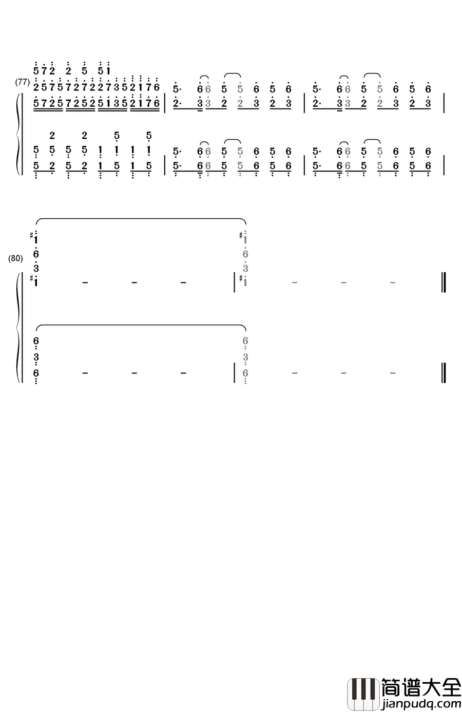 Red_Zone钢琴简谱_数字双手_Tatsh_&_Naoki