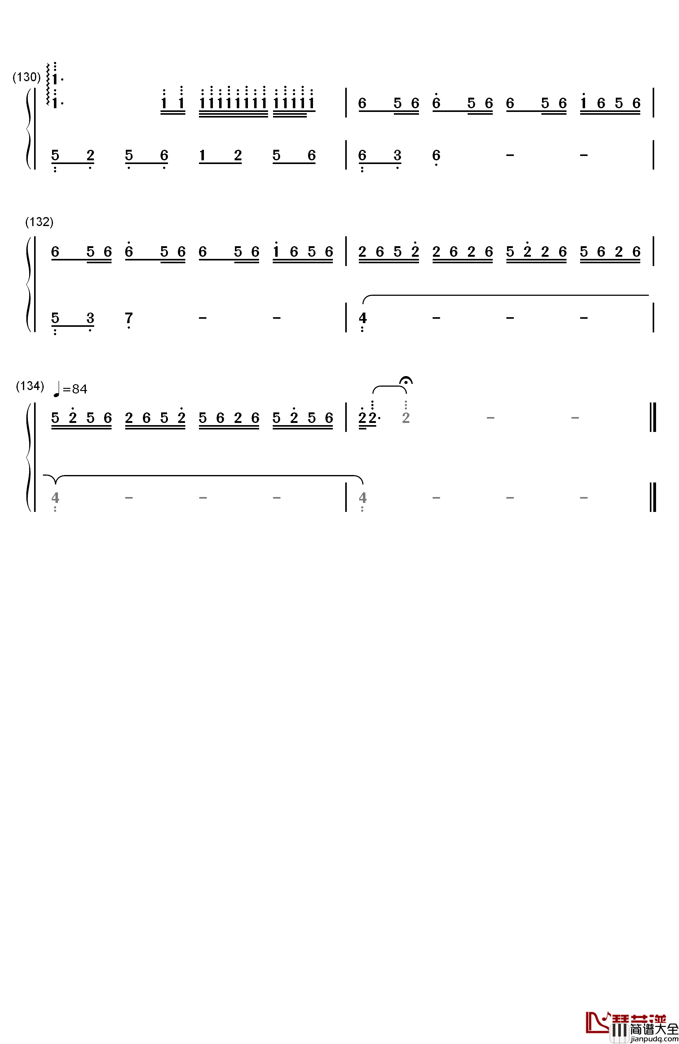 月夜に舞う恋の花钢琴简谱_数字双手_ういにゃす