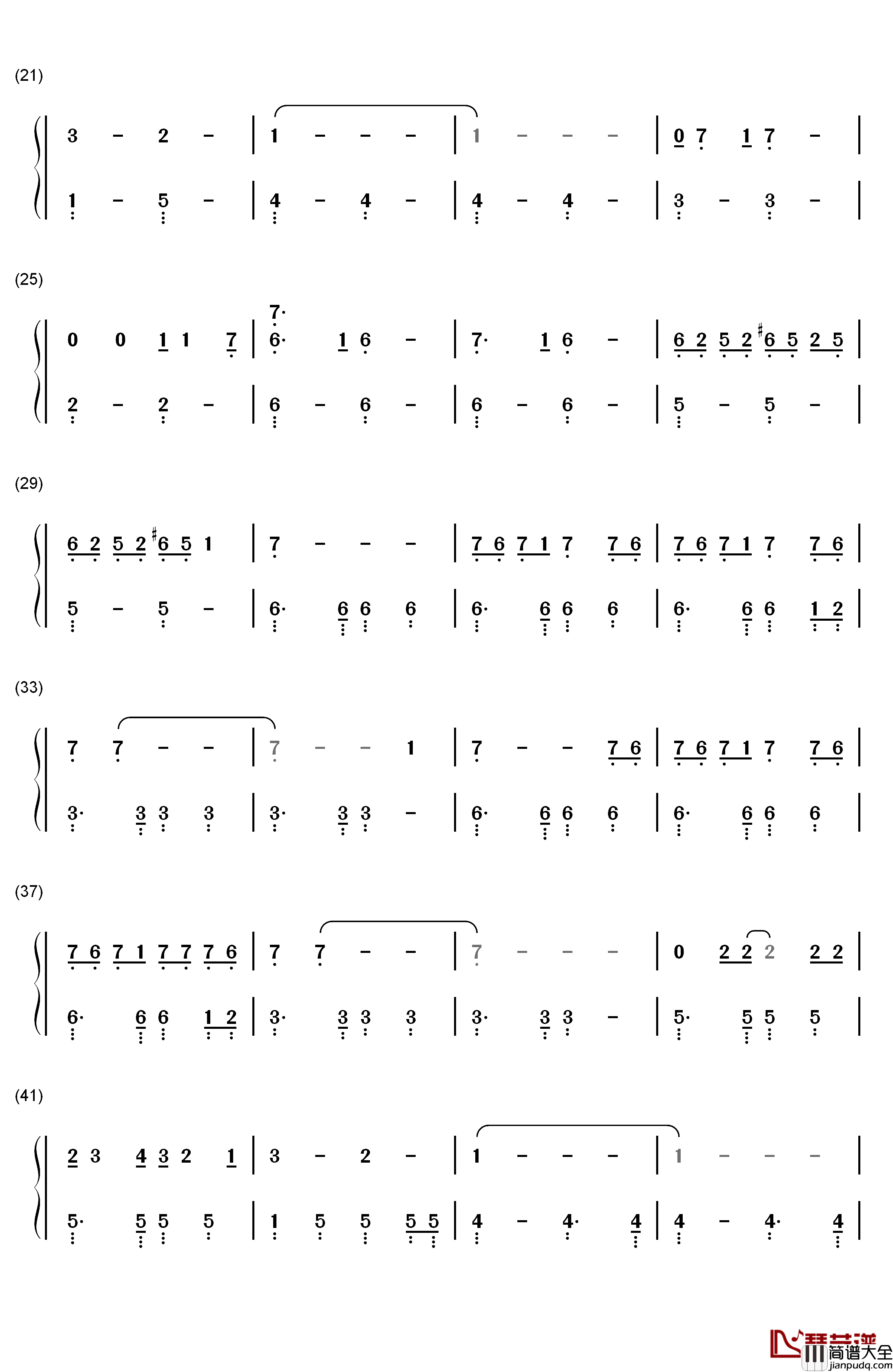 Hey_You钢琴简谱_数字双手_Pink_Floyd