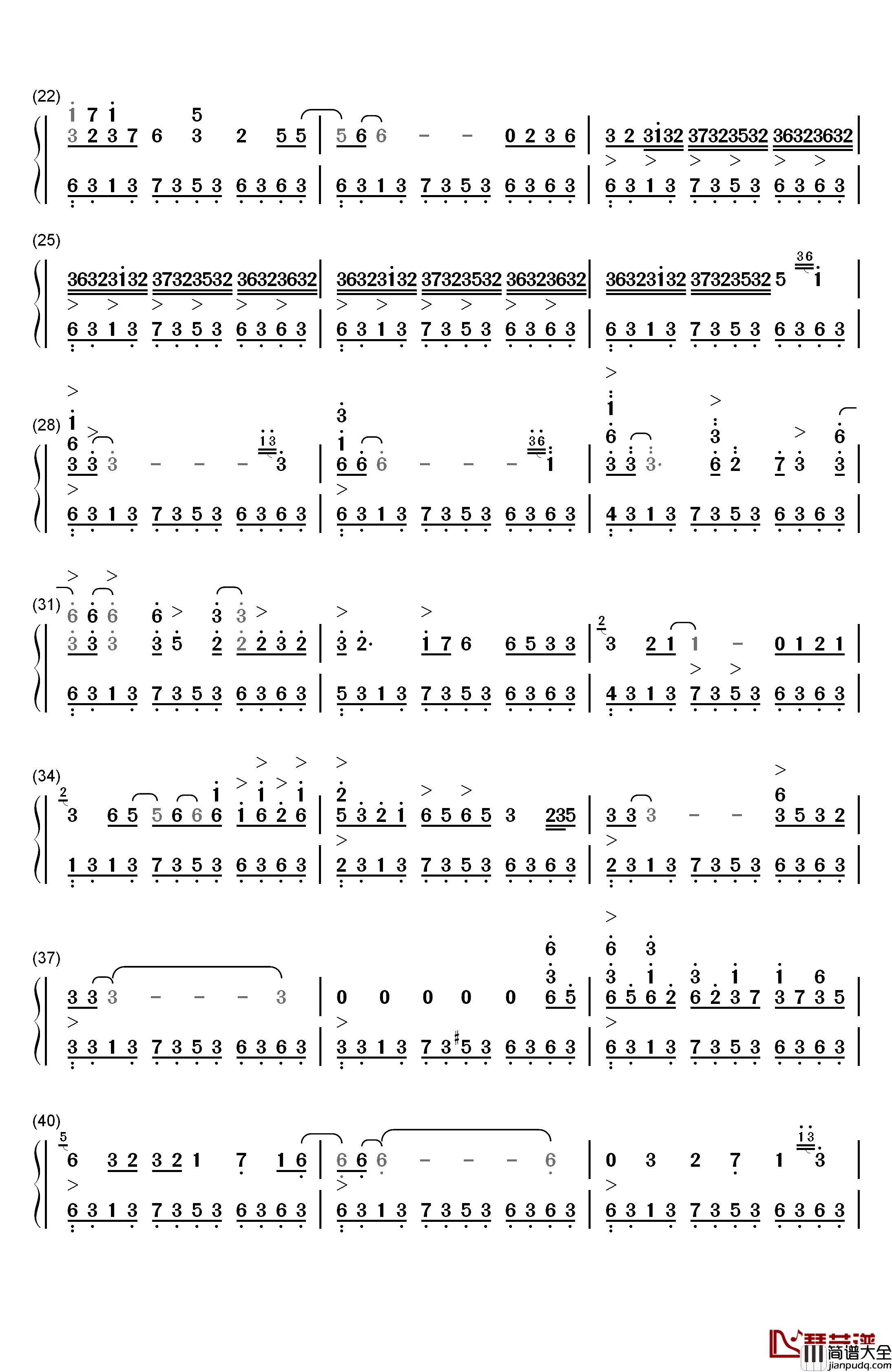 February_Sea二月海钢琴简谱_数字双手_George_Winston