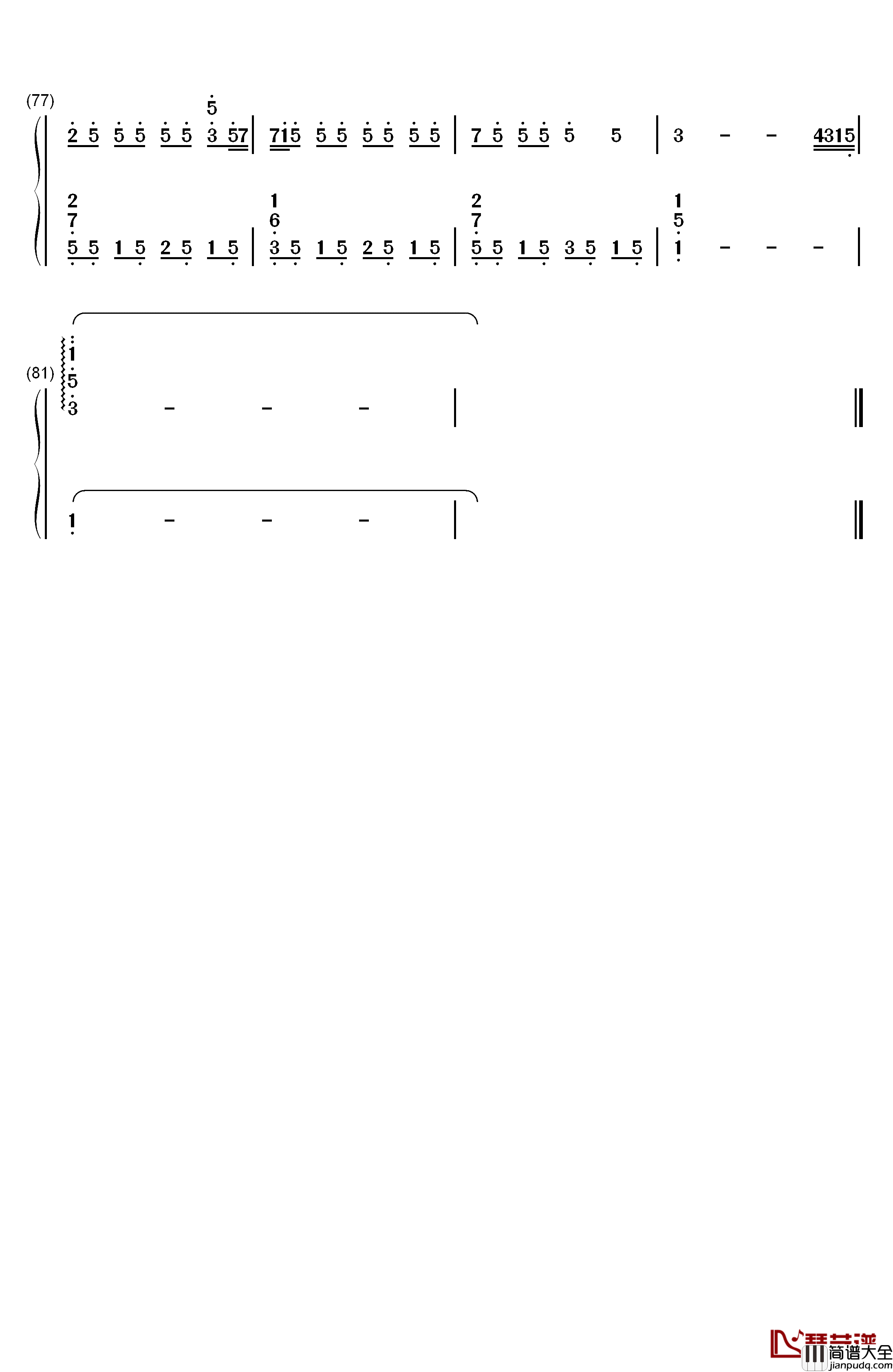 流着泪微笑钢琴简谱_数字双手_SNH48