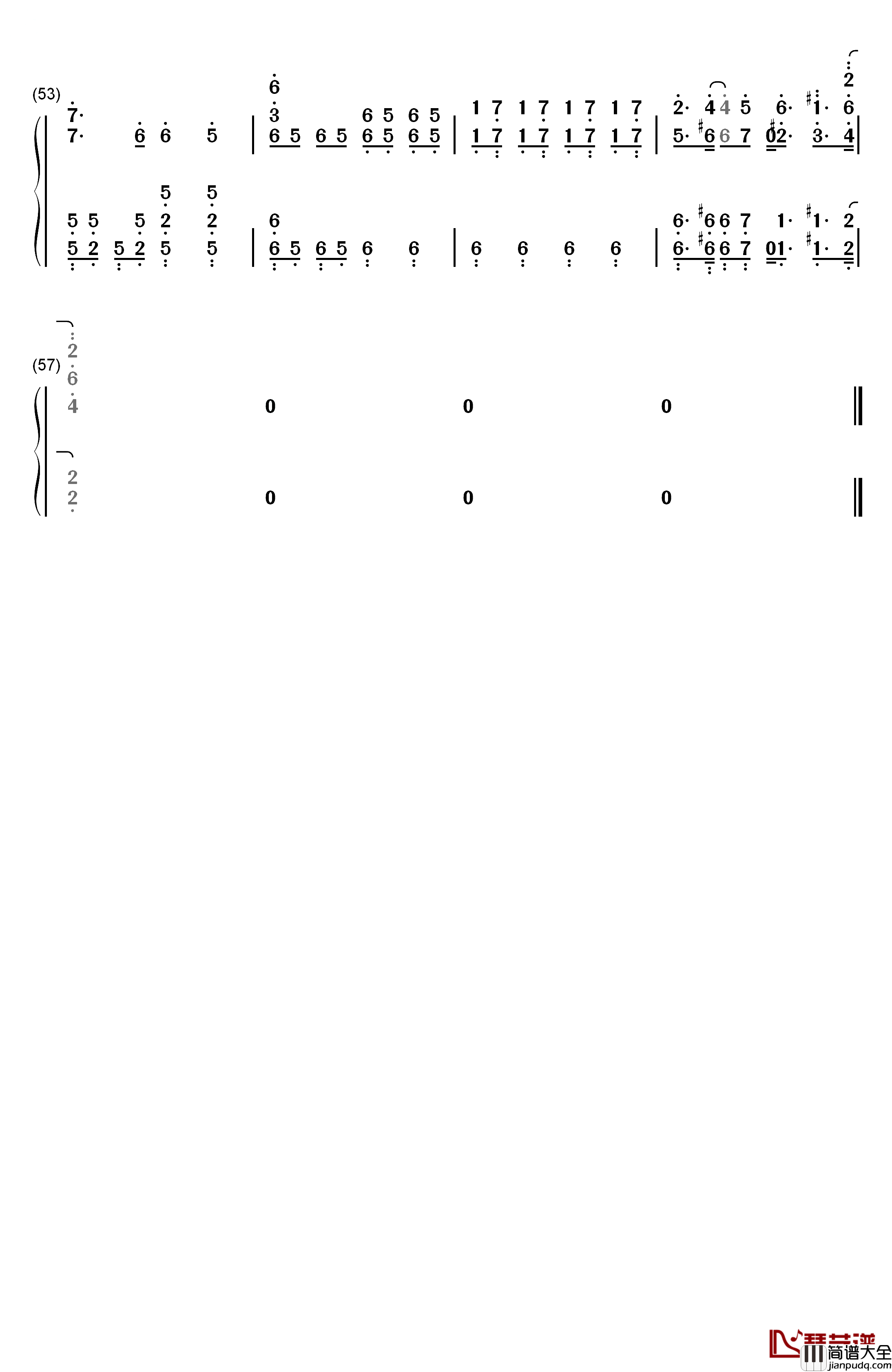 シンボル钢琴简谱_数字双手_Luck_Life