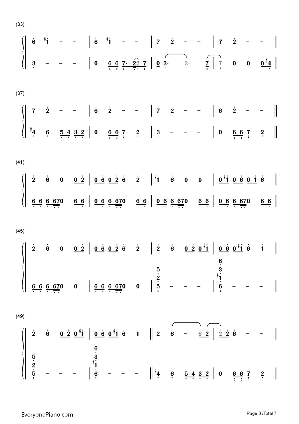 On_Melancholy_Hill钢琴简谱_数字双手_Gorillaz