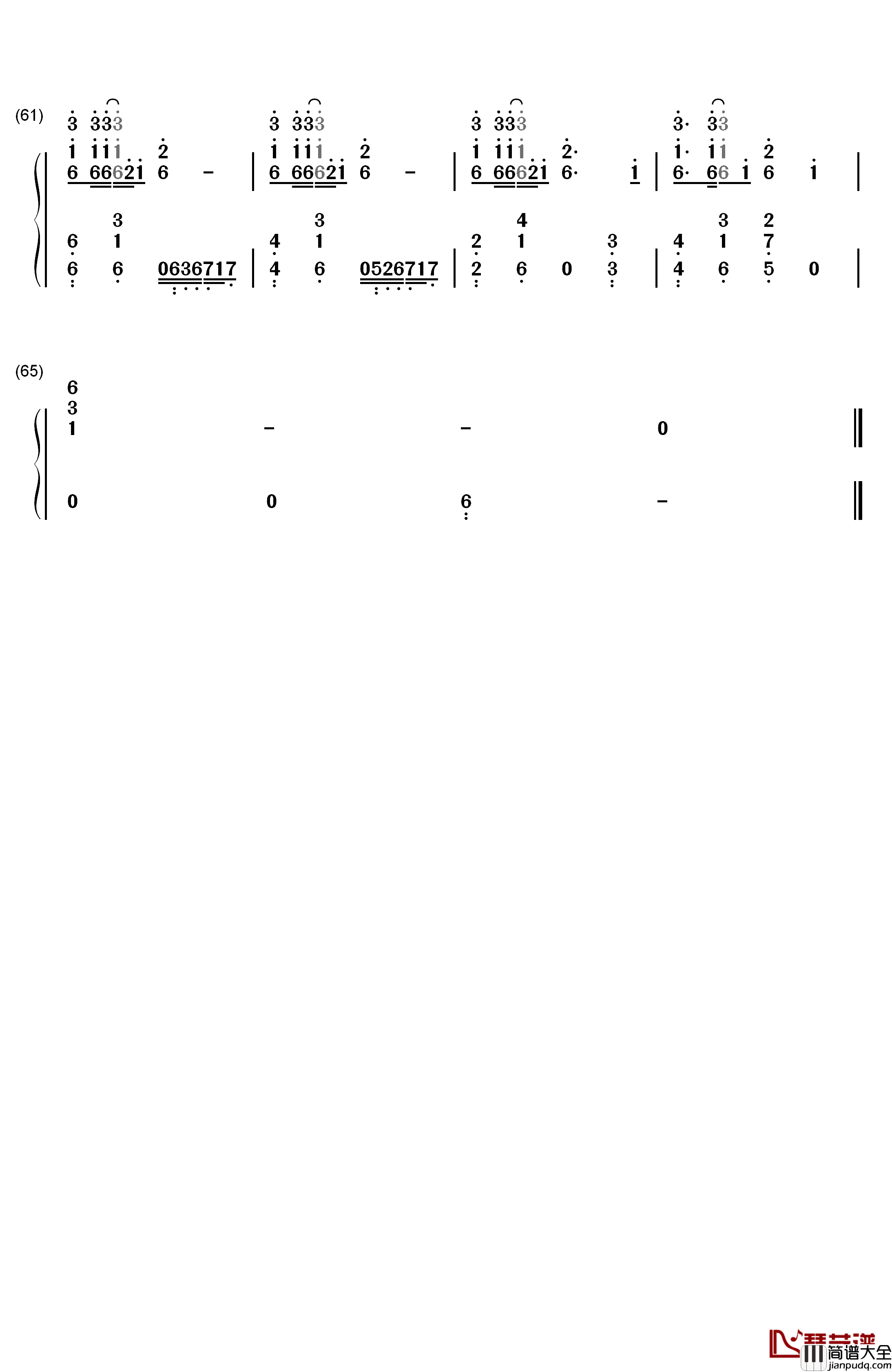 Black_Pearl钢琴简谱_数字双手_EXO