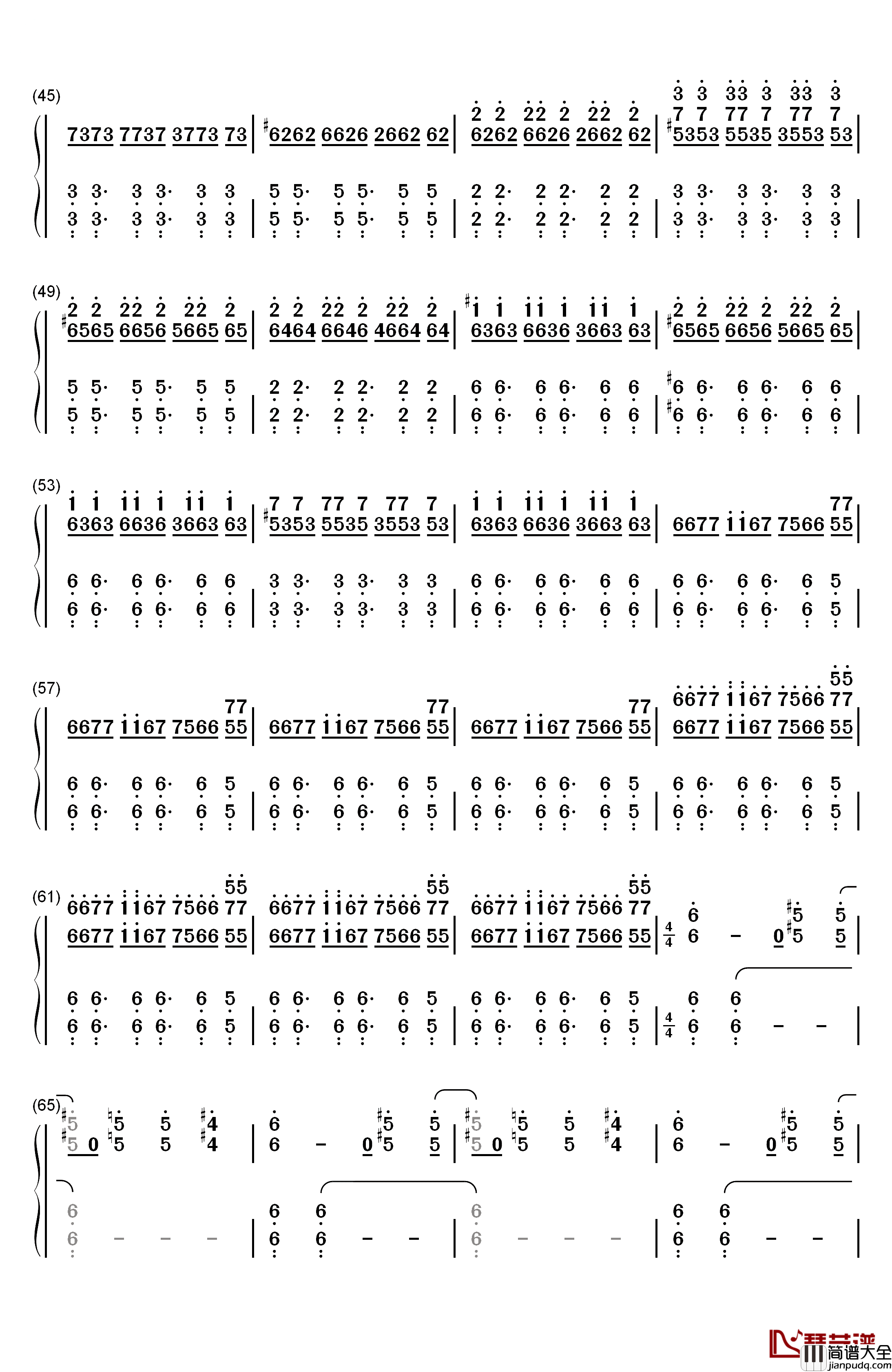 Action_Reaction钢琴简谱_数字双手_Rupert_Gregson_Williams