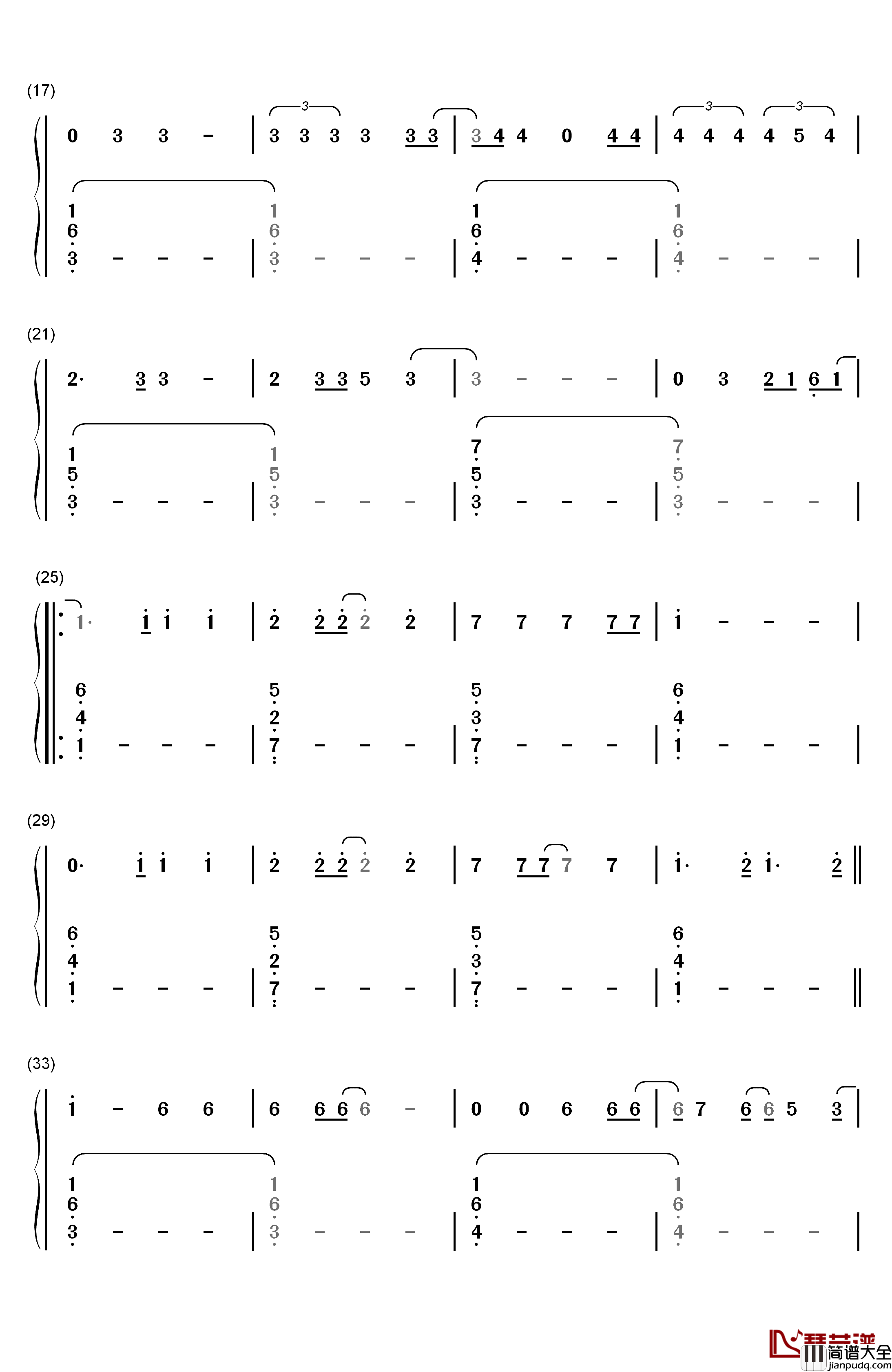 Unstoppable钢琴简谱_数字双手_Sia