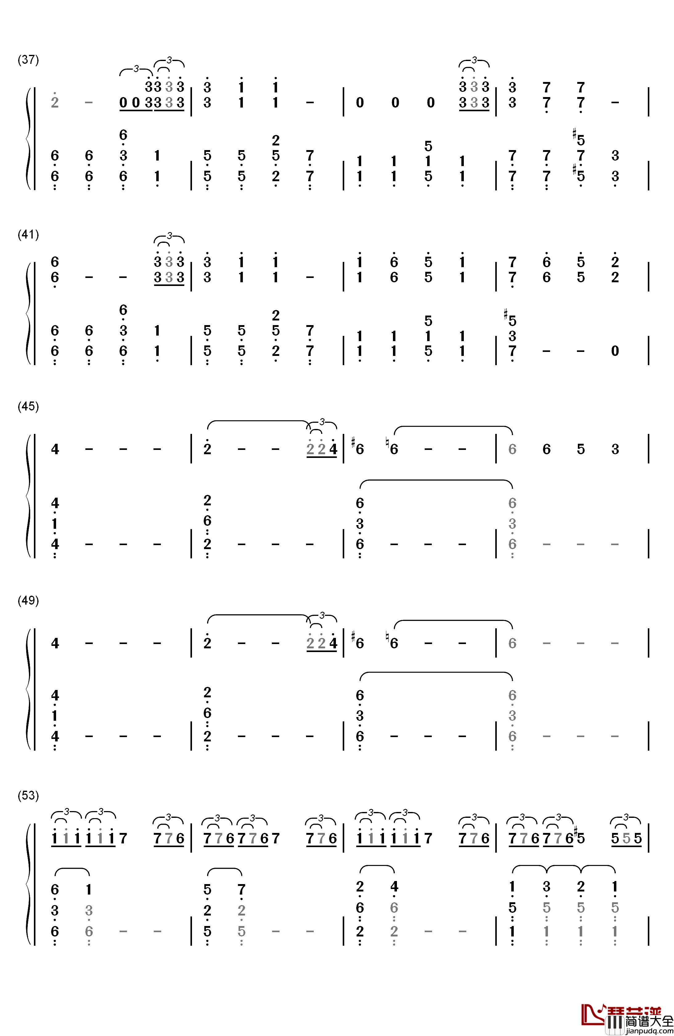 Stressed_Out钢琴简谱_数字双手_Twenty_One_Pilots
