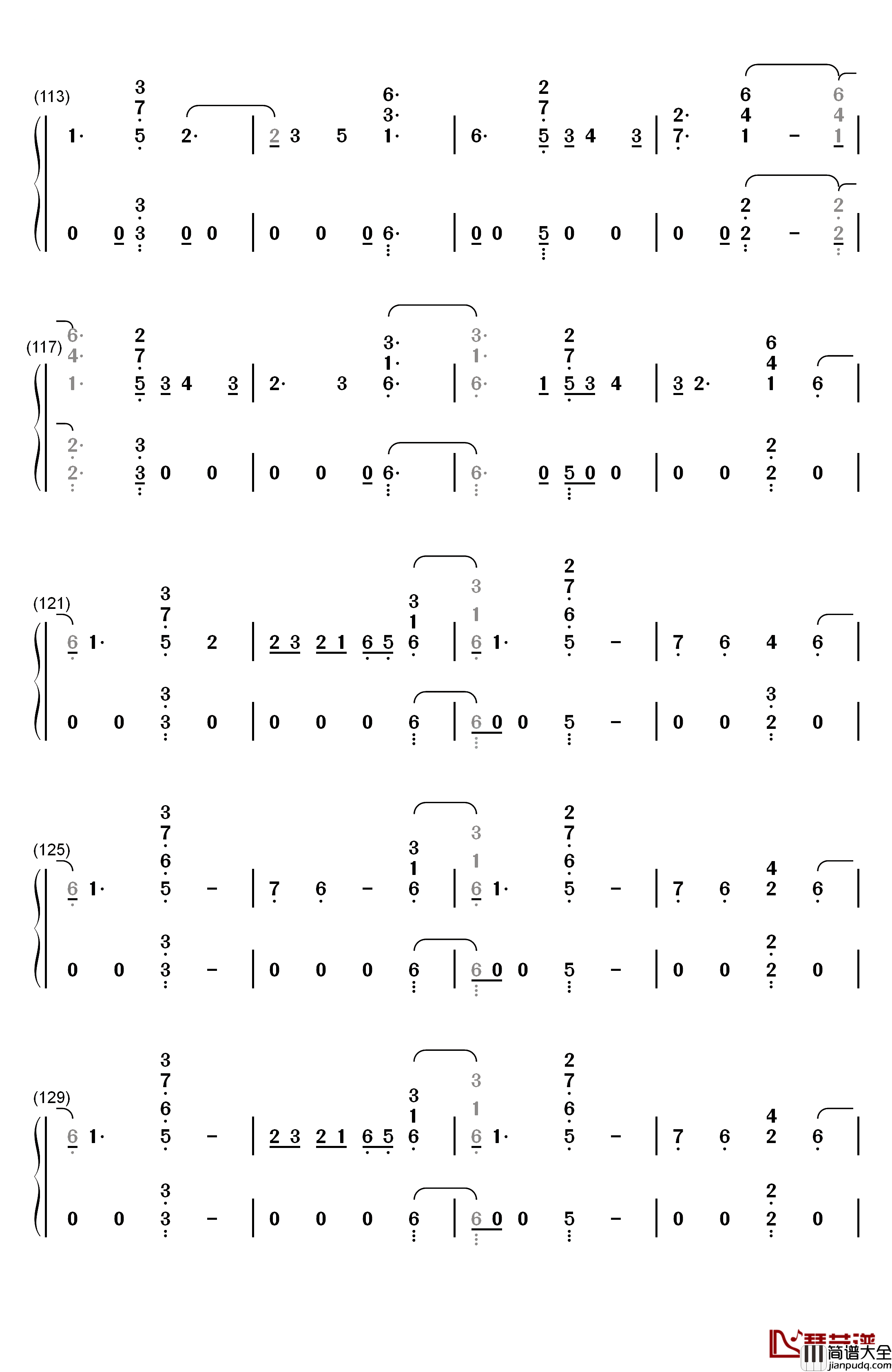 Push_Back钢琴简谱_数字双手_Ne_Yo_Bebe_Rexha_Stefflon_Don
