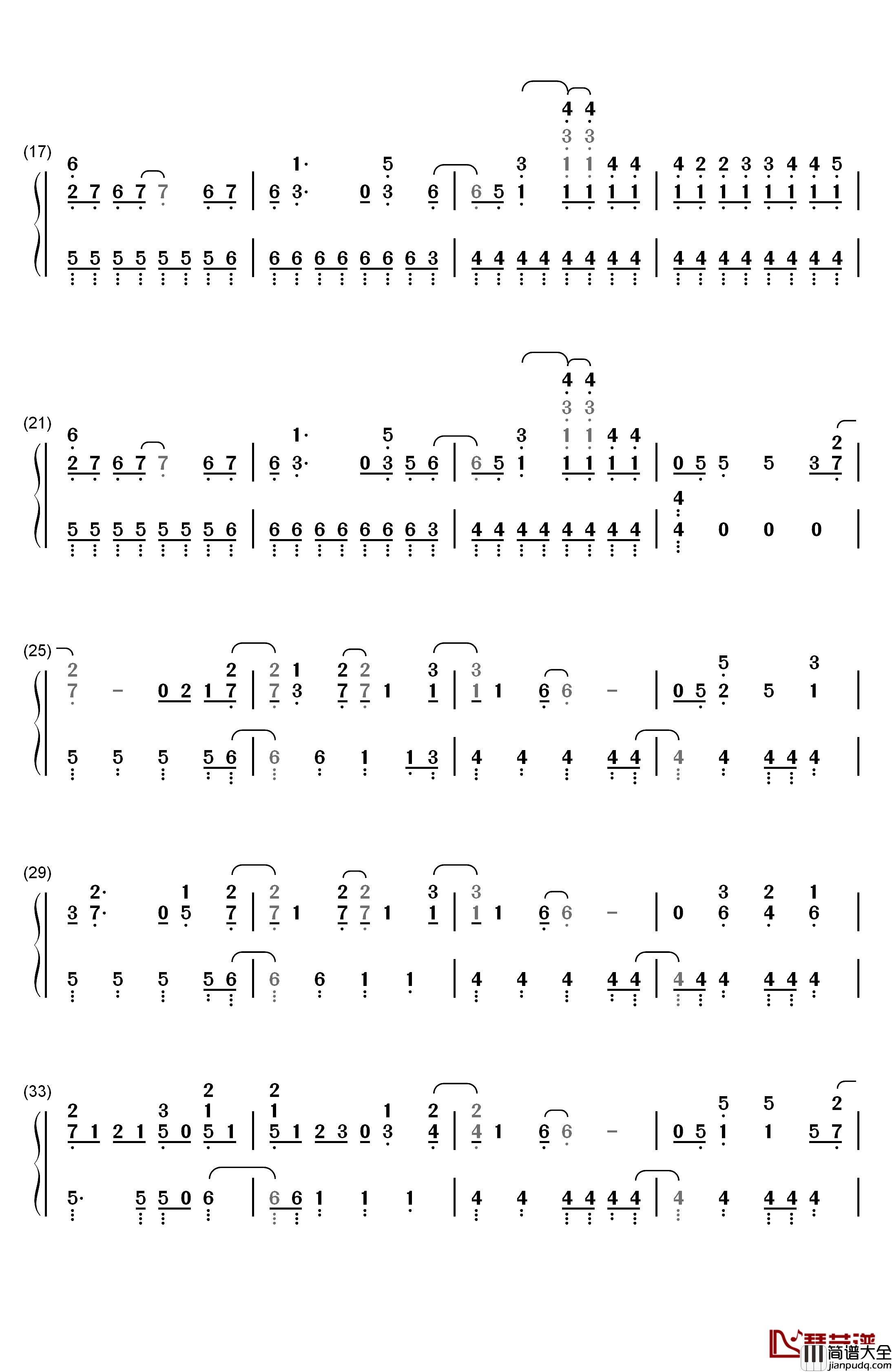 Stop_the_World钢琴简谱_数字双手_Demi_Lovato