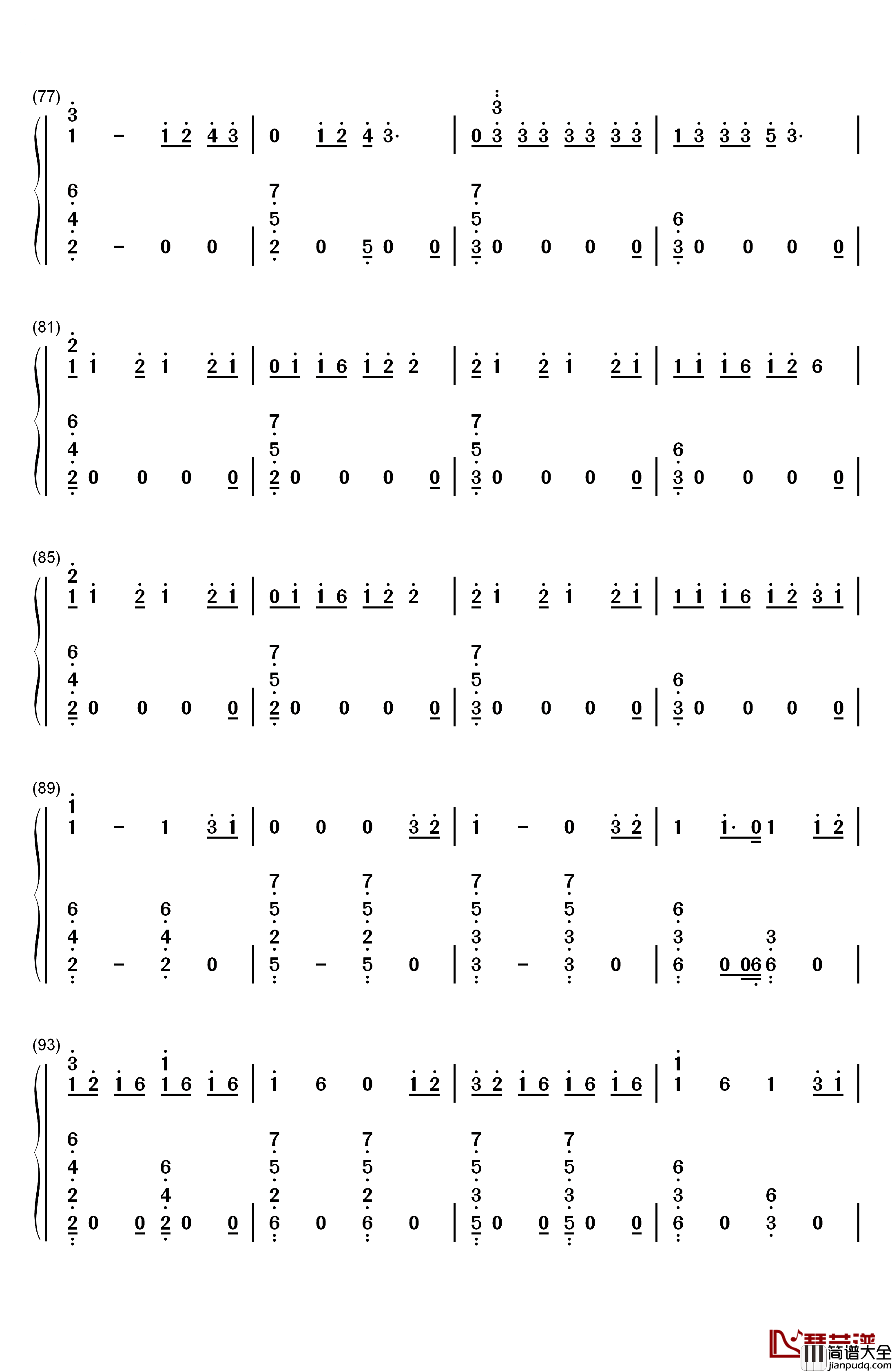 Dawn_Of_Us钢琴简谱_数字双手_王嘉尔