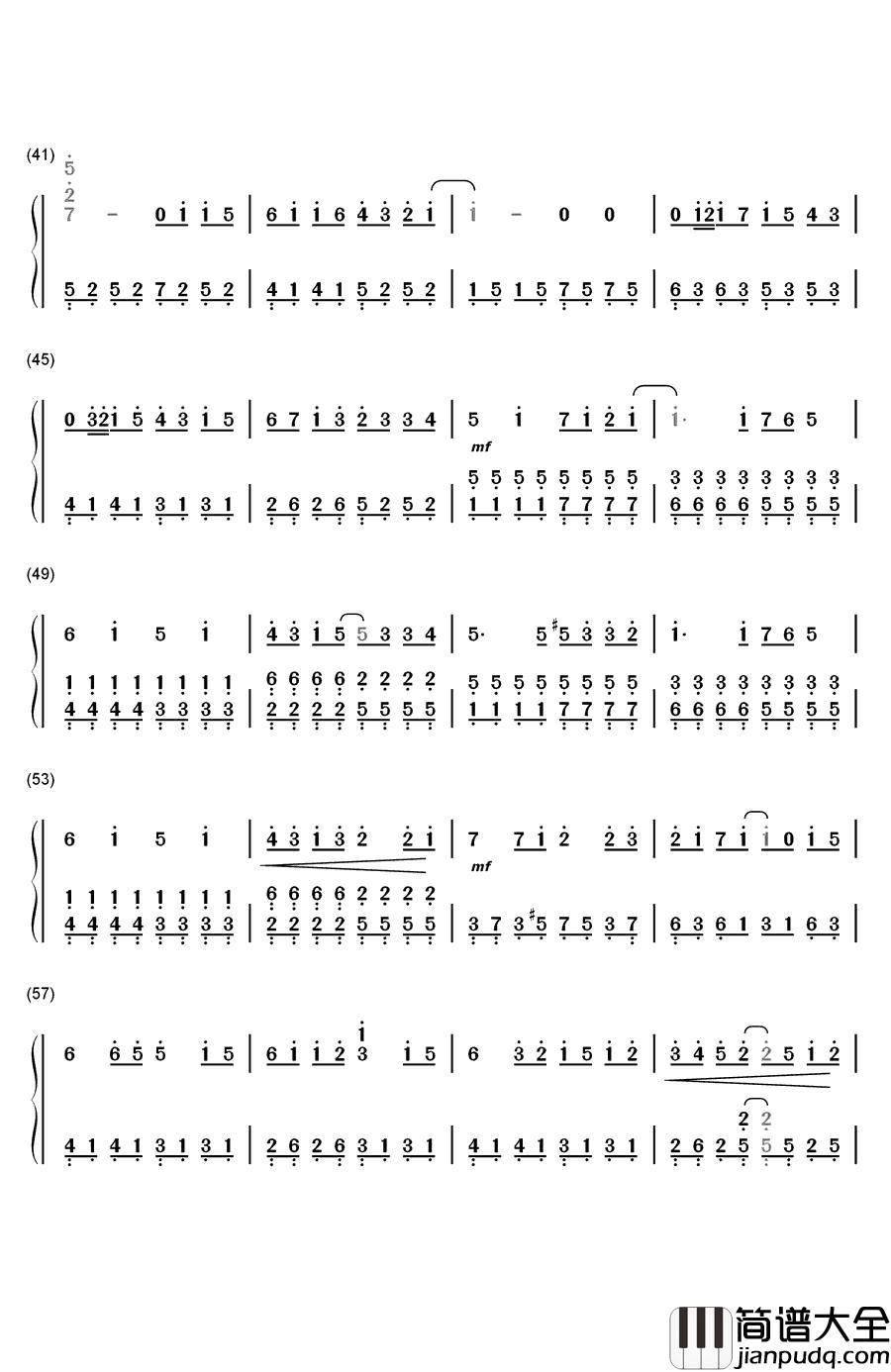 你被写在我的歌里钢琴简谱_数字双手_苏打绿&陈嘉桦
