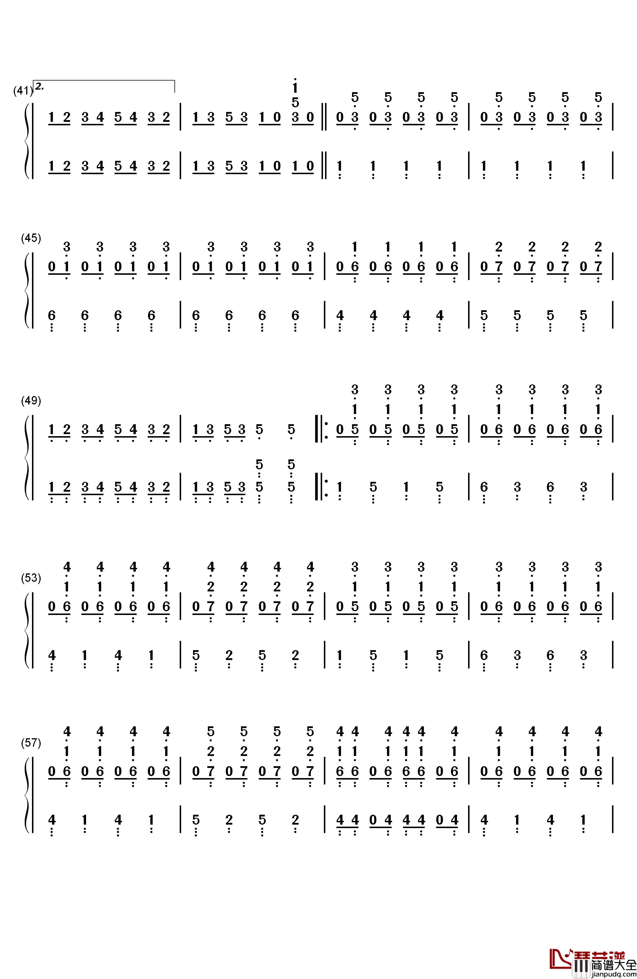 大家来跳舞钢琴简谱_数字双手_B.B.QUEENS