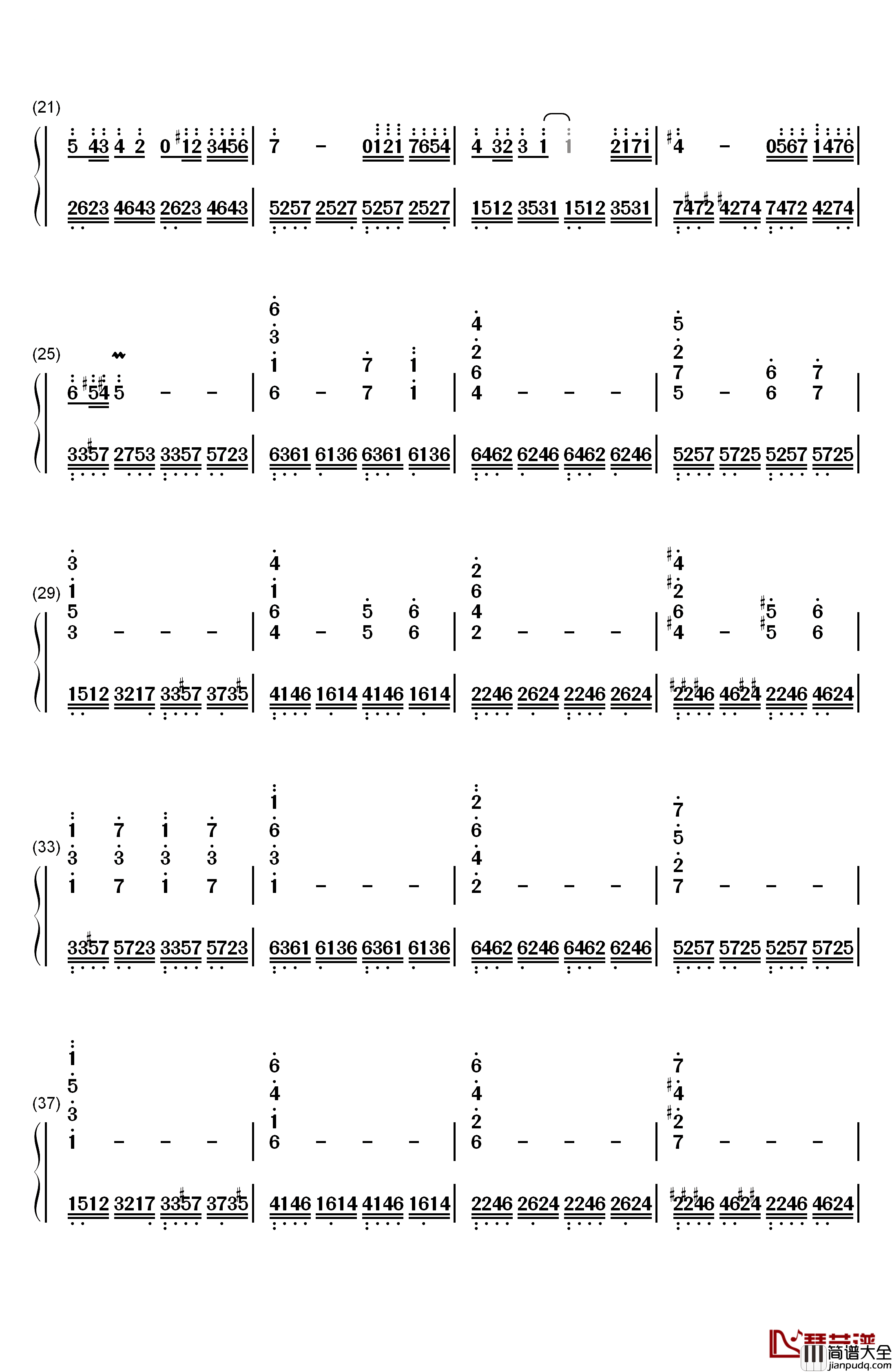Concerto_pour_deux_voix钢琴简谱_数字双手_Saint_Preux