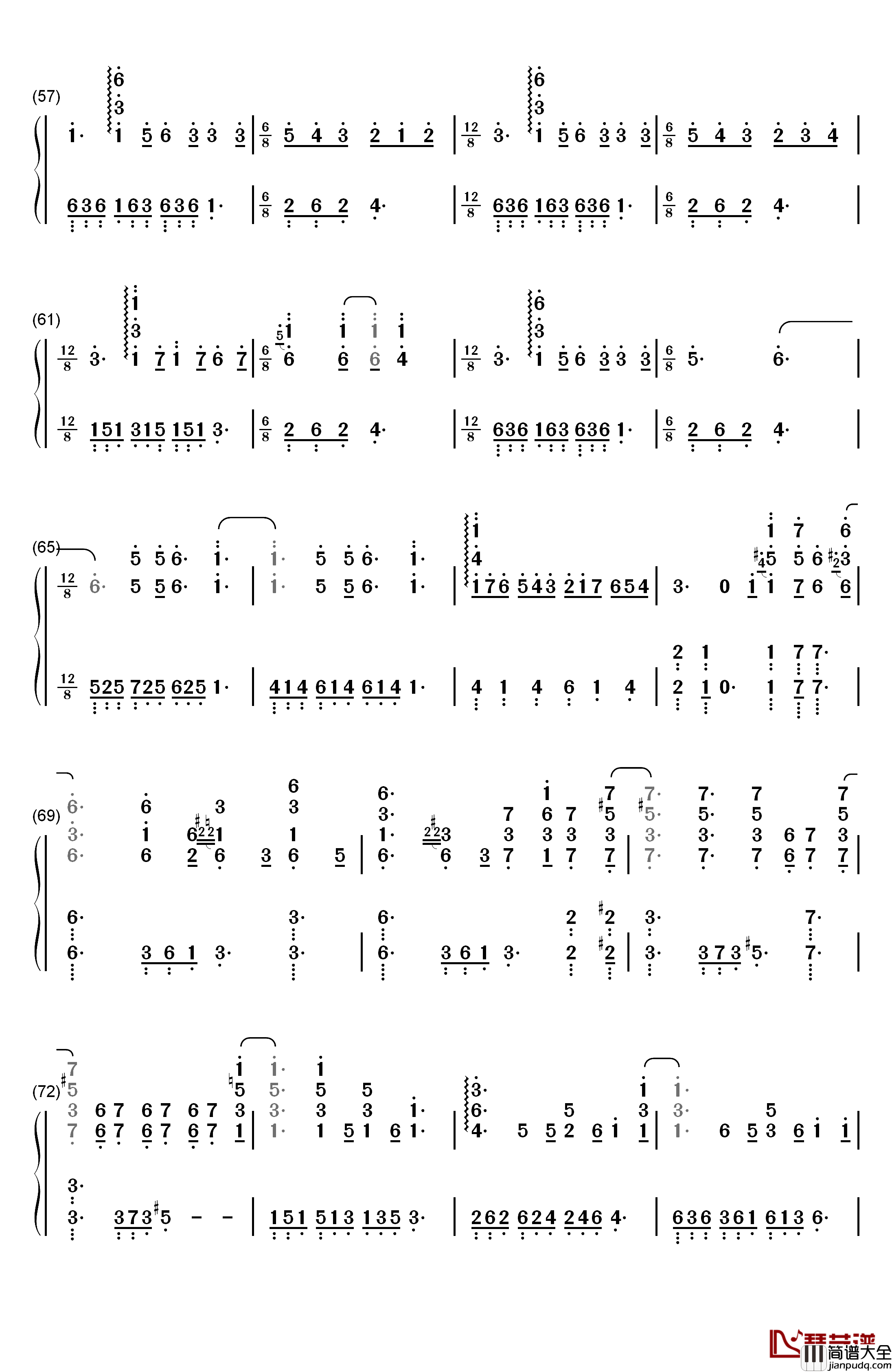 Shape_of_You钢琴简谱_数字双手_Ed_Sheeran