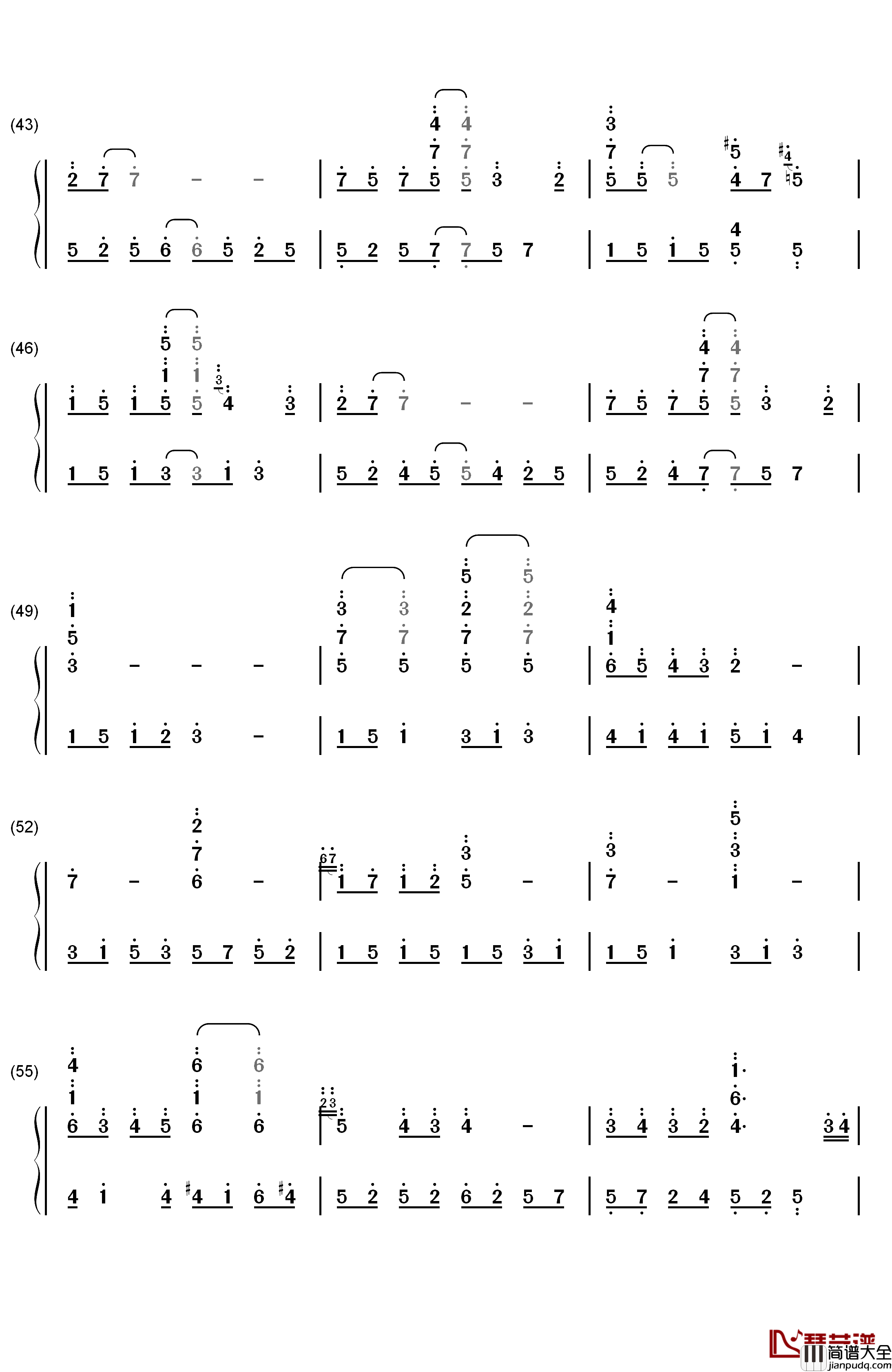 目标是神奇宝贝大师钢琴简谱_数字双手_松本梨香