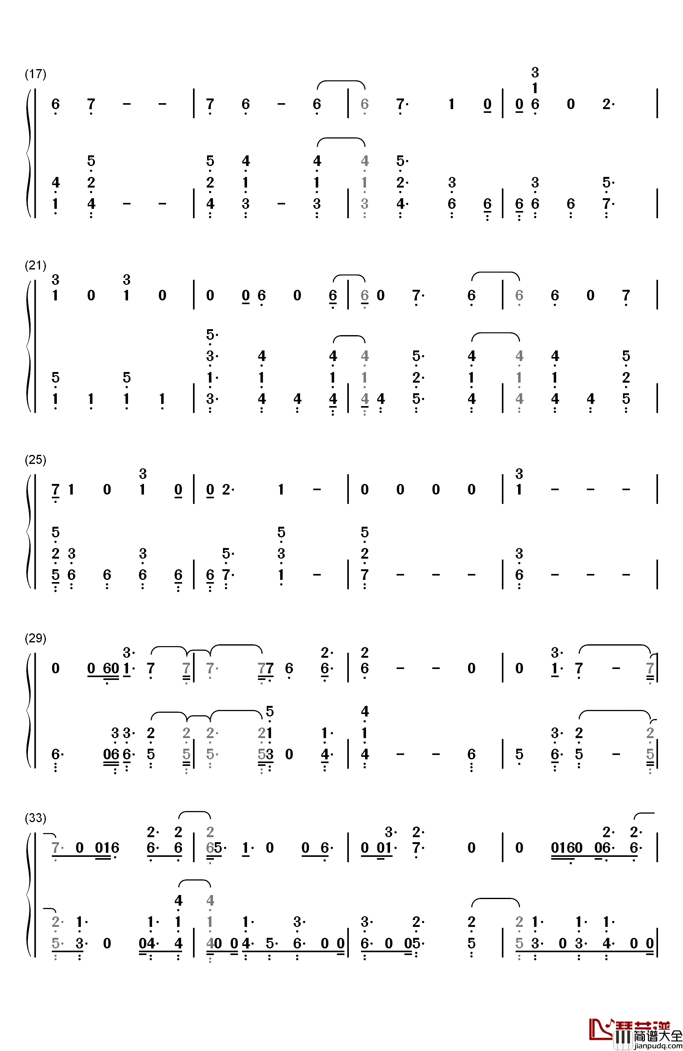 I_Miss_You钢琴简谱_数字双手_Clean_Bandit