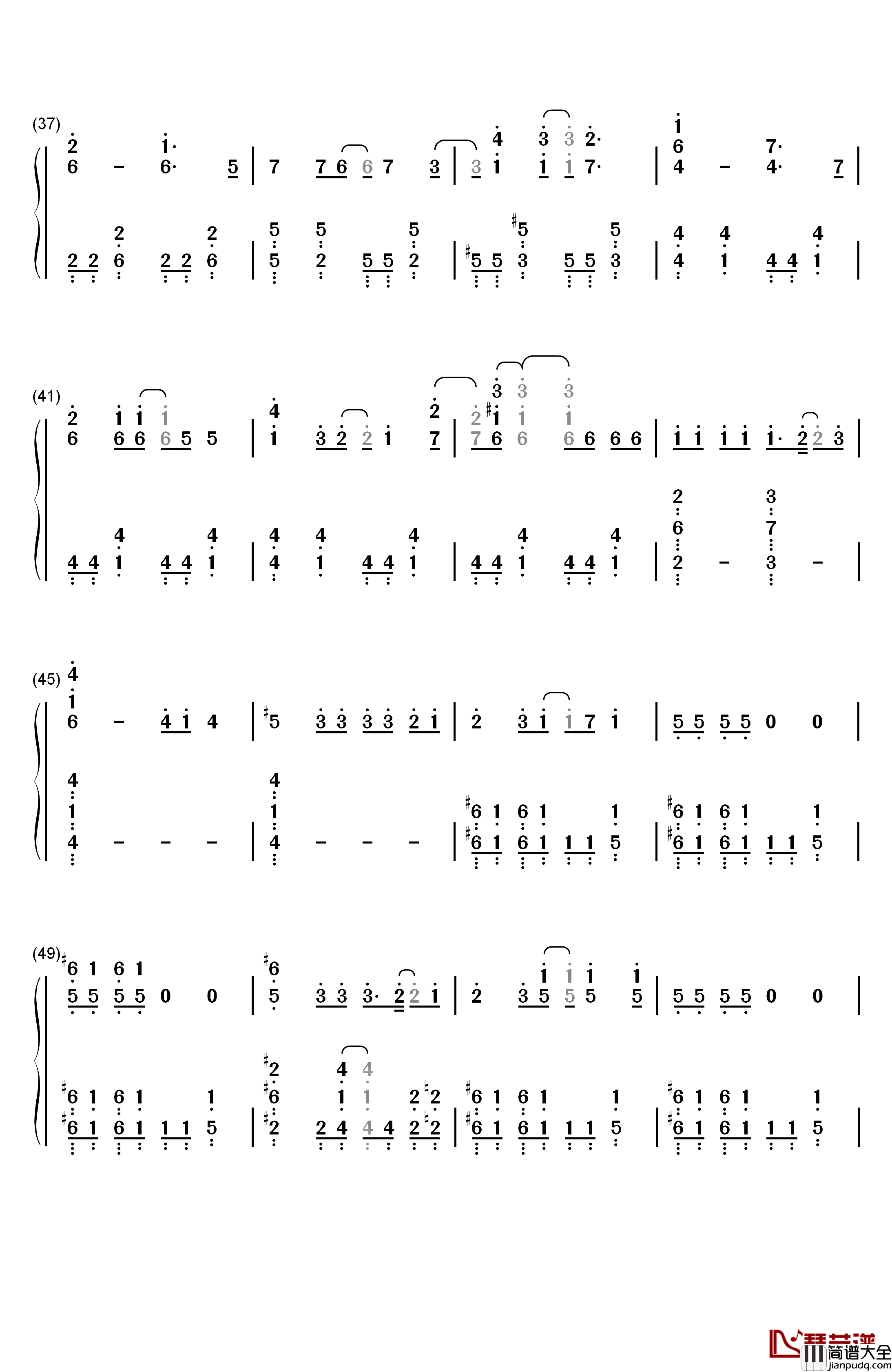 It's_all_in_the_game钢琴简谱_数字双手_Qyoto