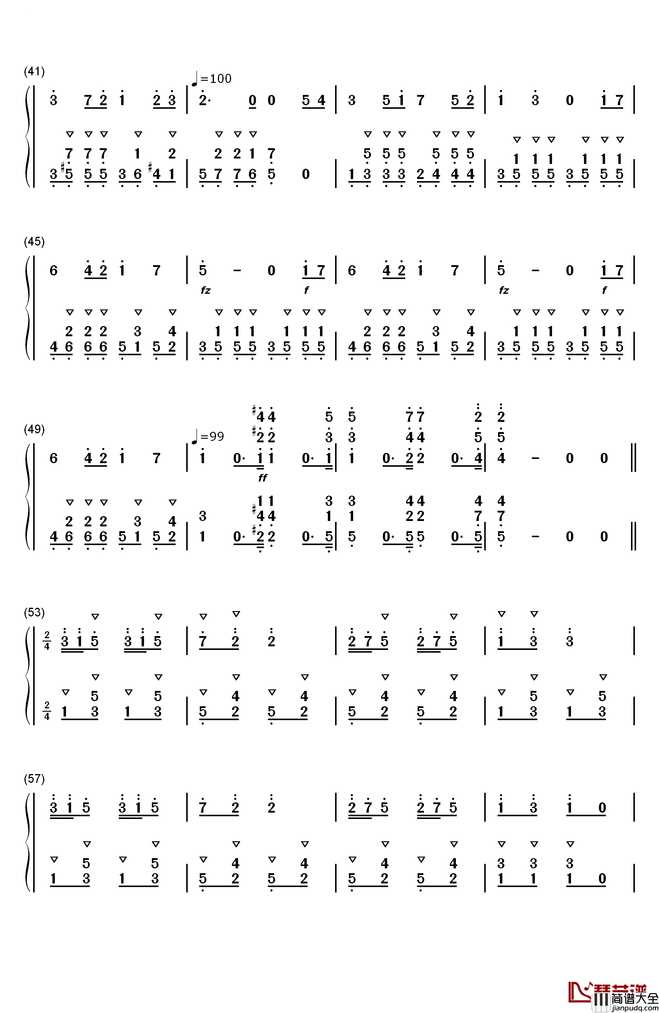 洋娃娃的梦钢琴简谱_数字双手_儿歌