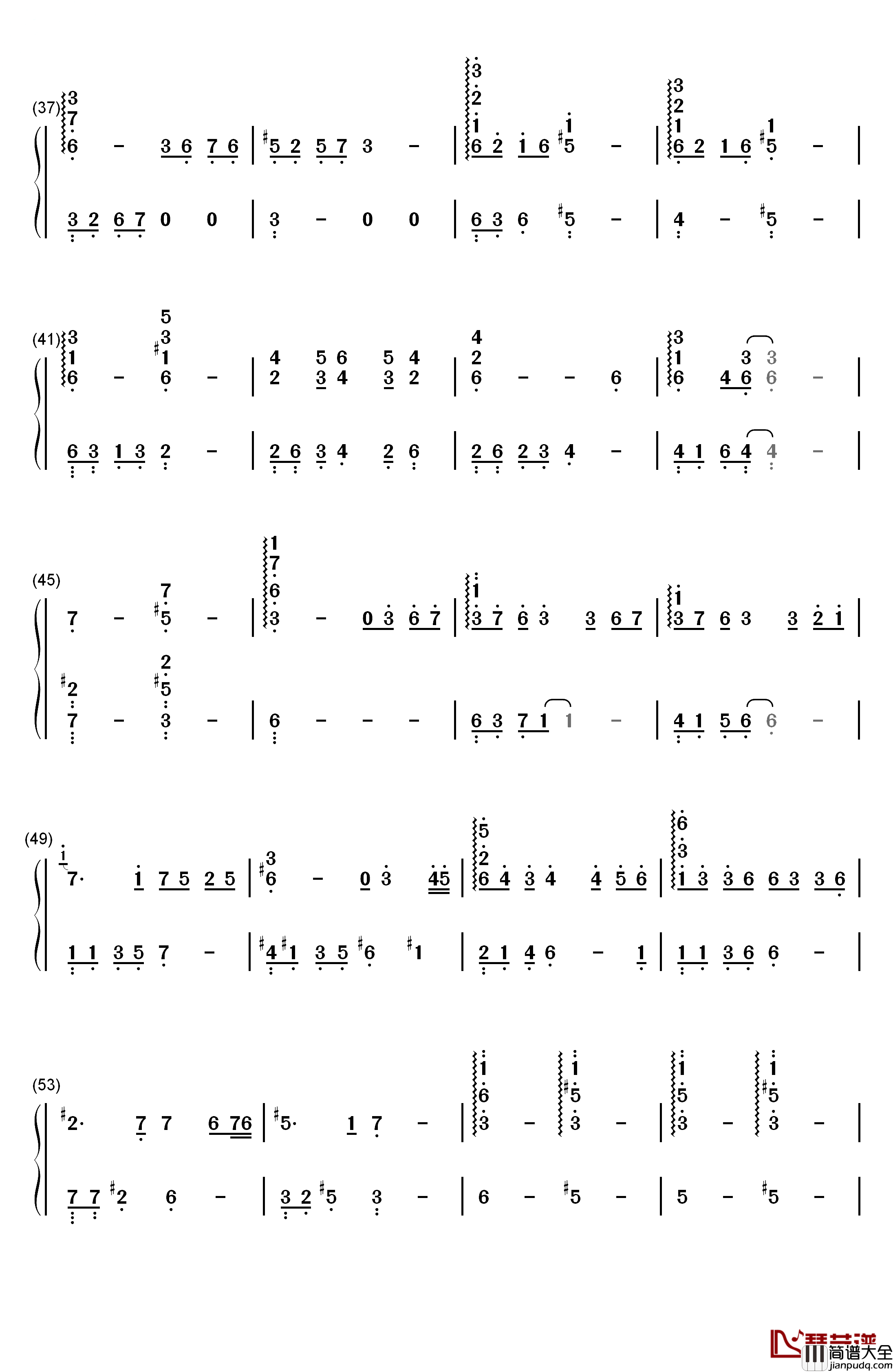 春の風钢琴简谱_数字双手_手嶌葵