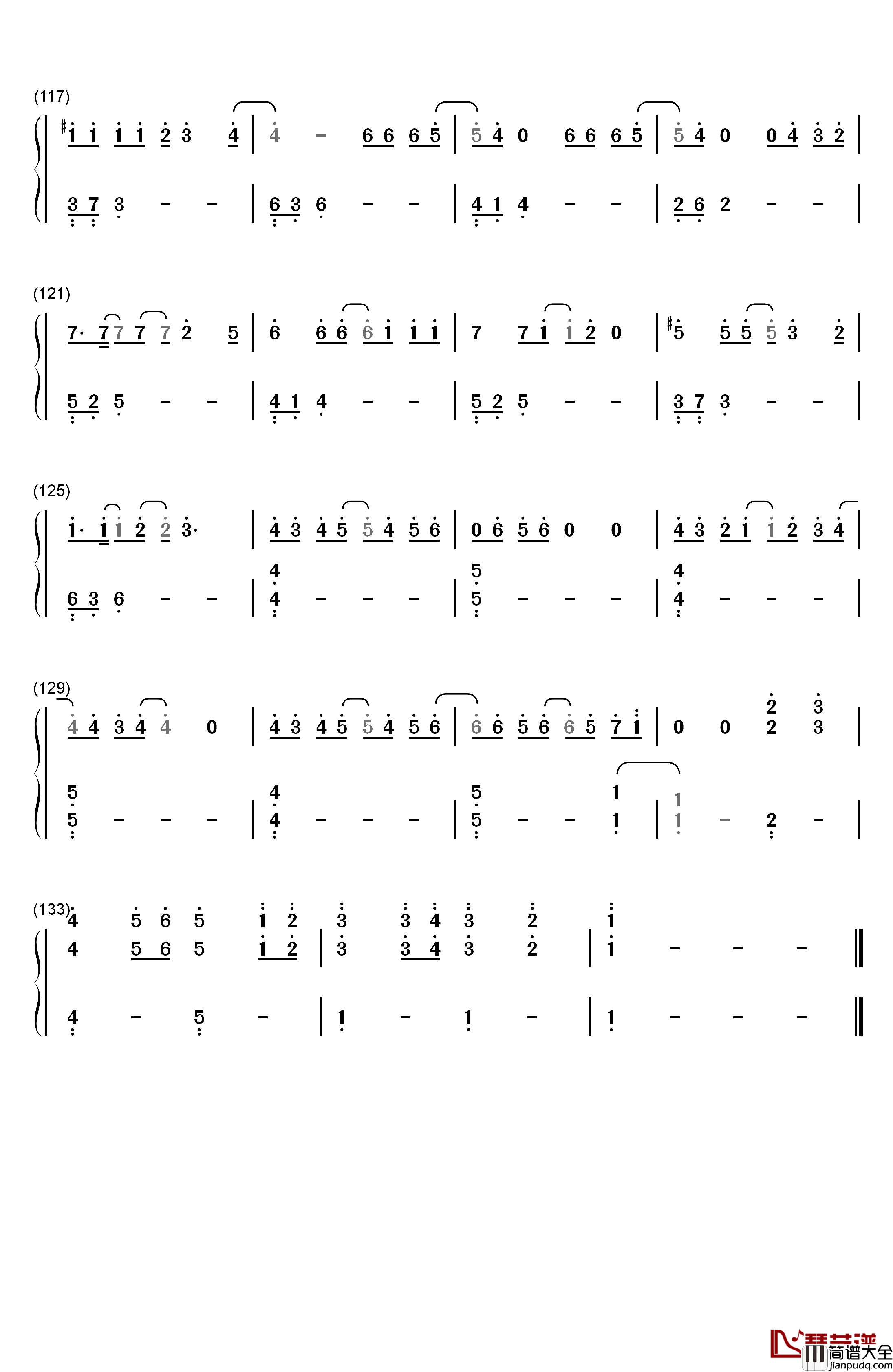 恋弾けました钢琴简谱_数字双手_ゆず