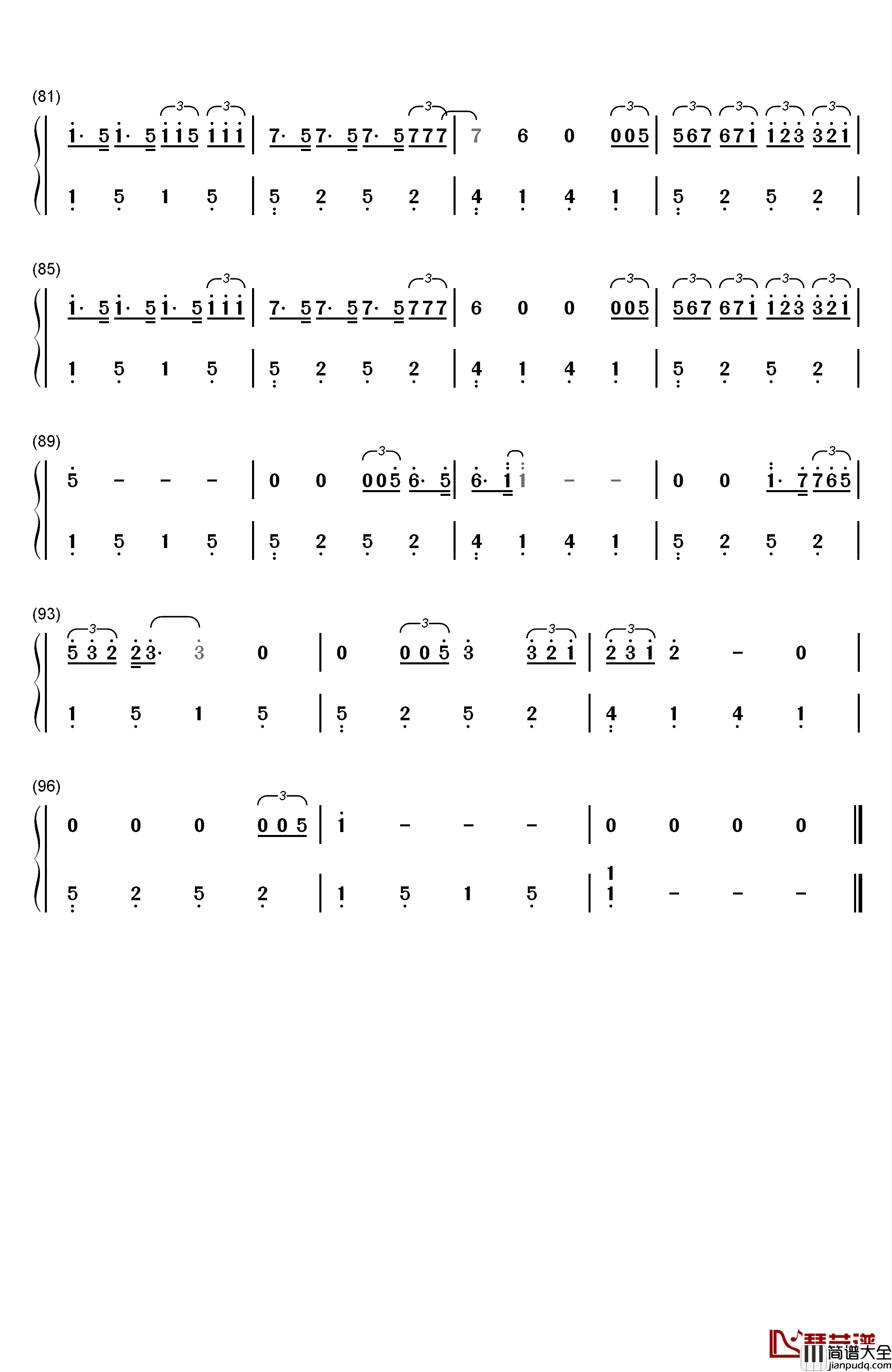 Gilehriyaan钢琴简谱_数字双手_Jonita_Gandhi