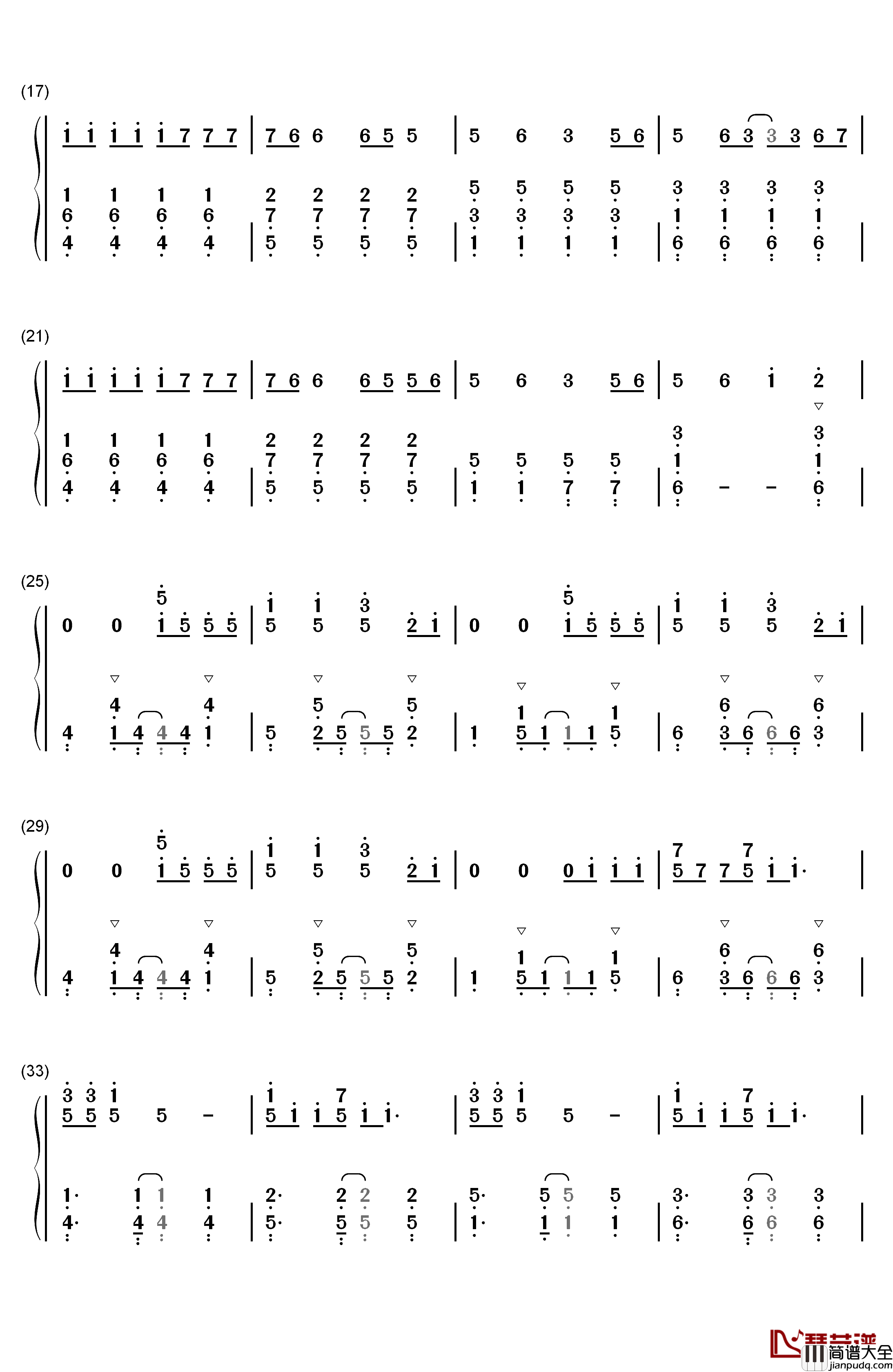Rude钢琴简谱_数字双手_MAGIC!