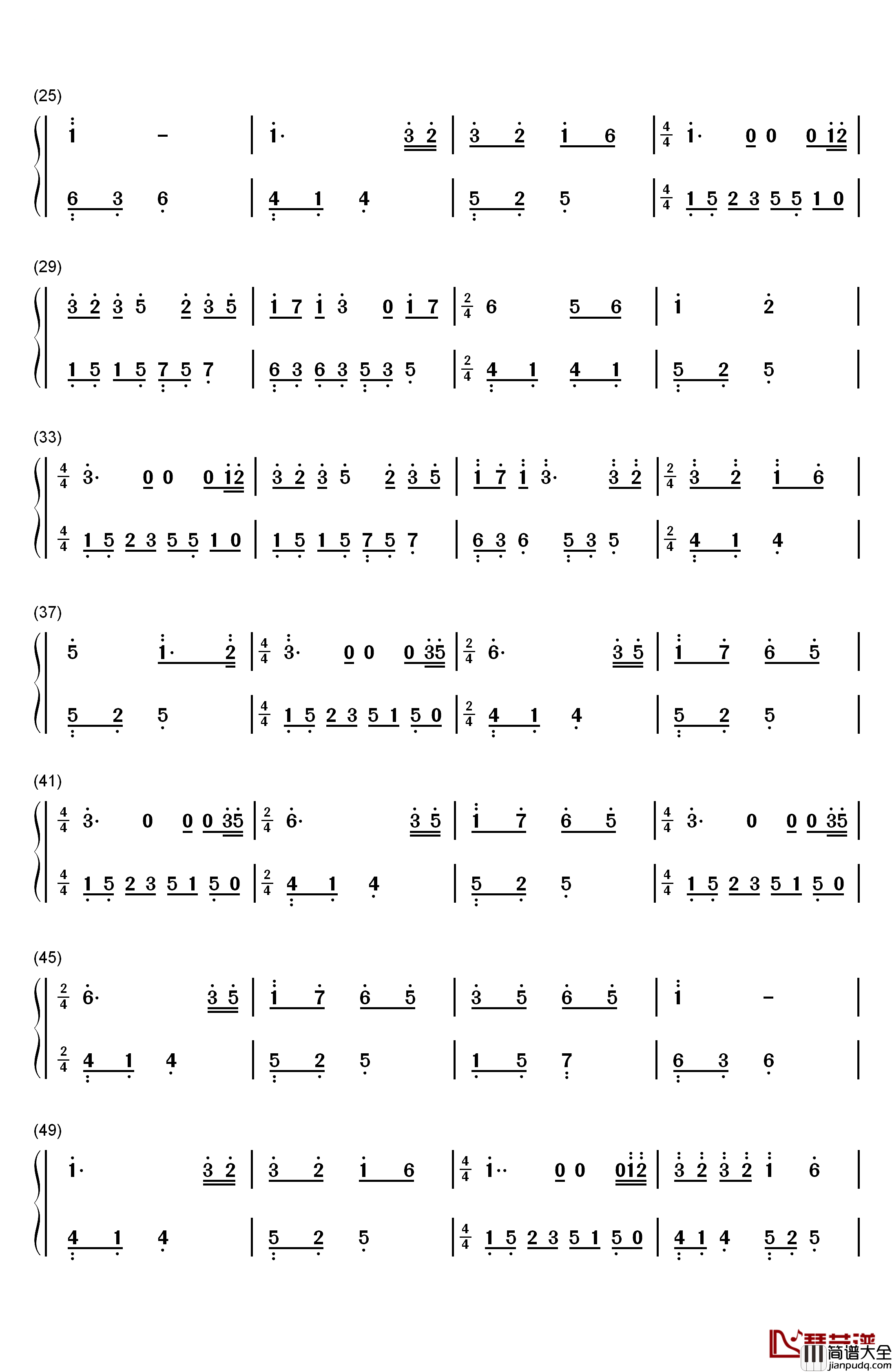 夜的钢琴曲_15钢琴简谱_数字双手_石进