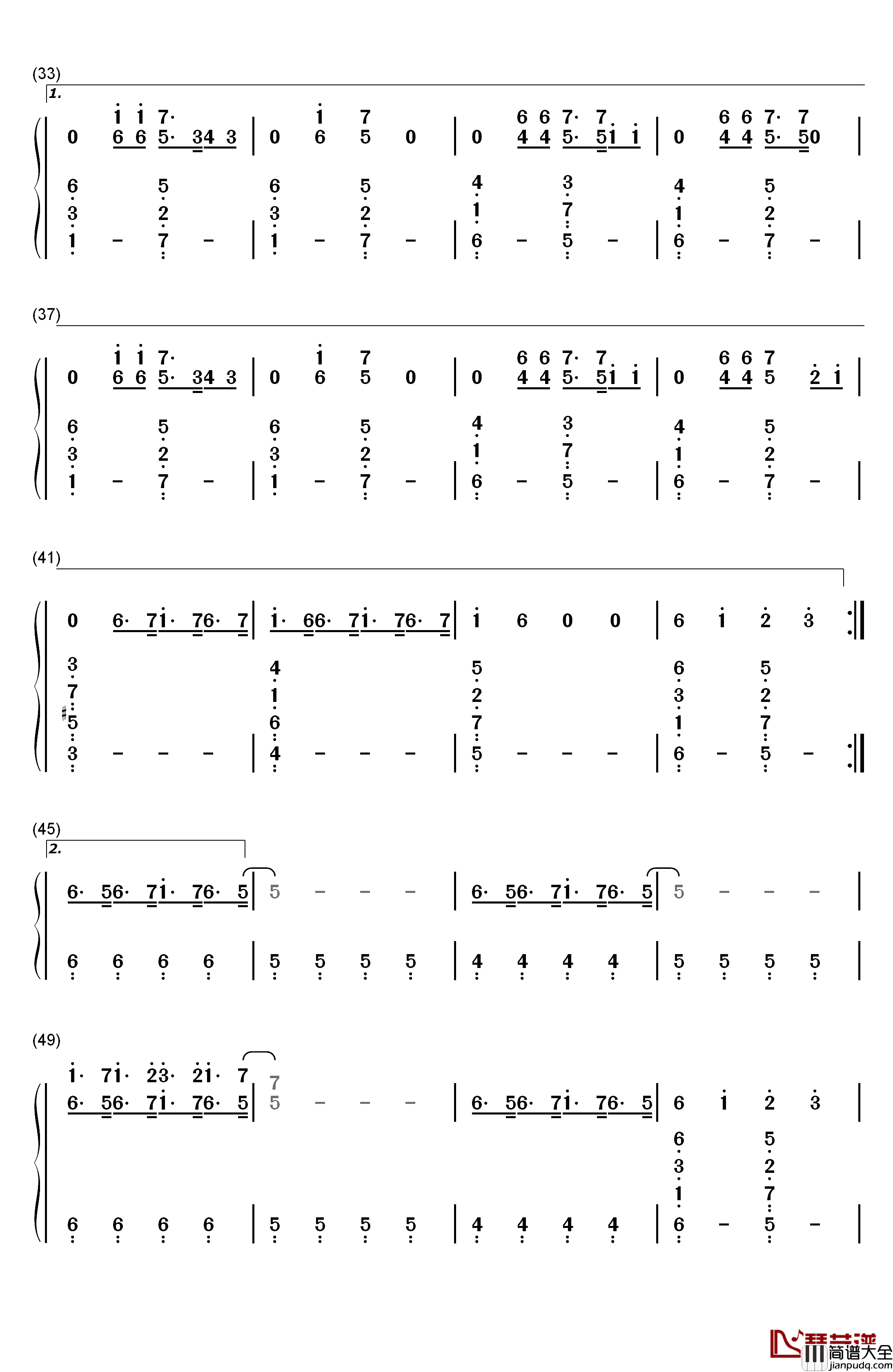 Ain't_Nobody_(Loves_Me_Better)钢琴简谱_数字双手_Jasmine_Thompson