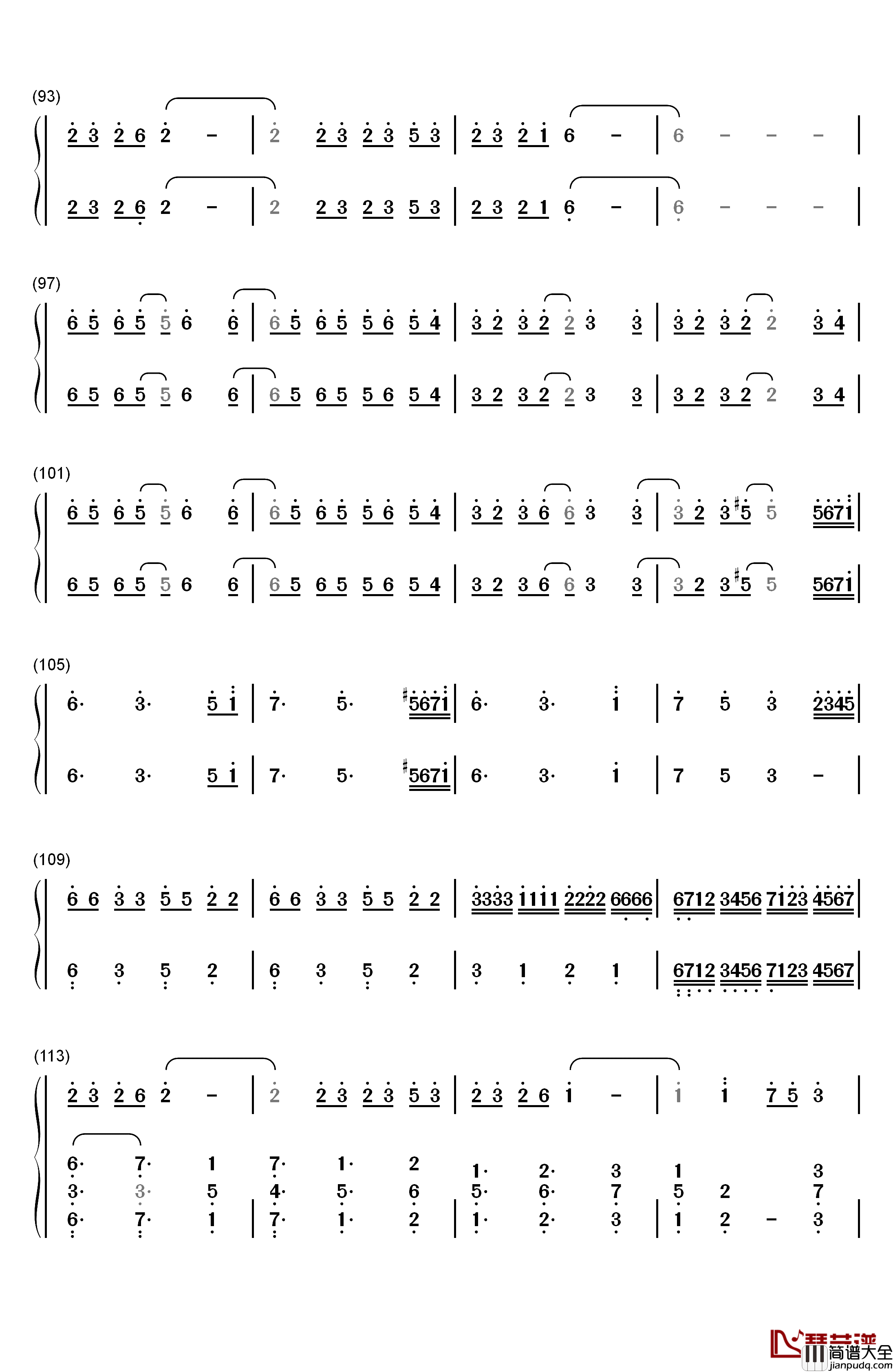 Merry_Christmas_Mr_Lawrence钢琴简谱_数字双手_坂本龙一